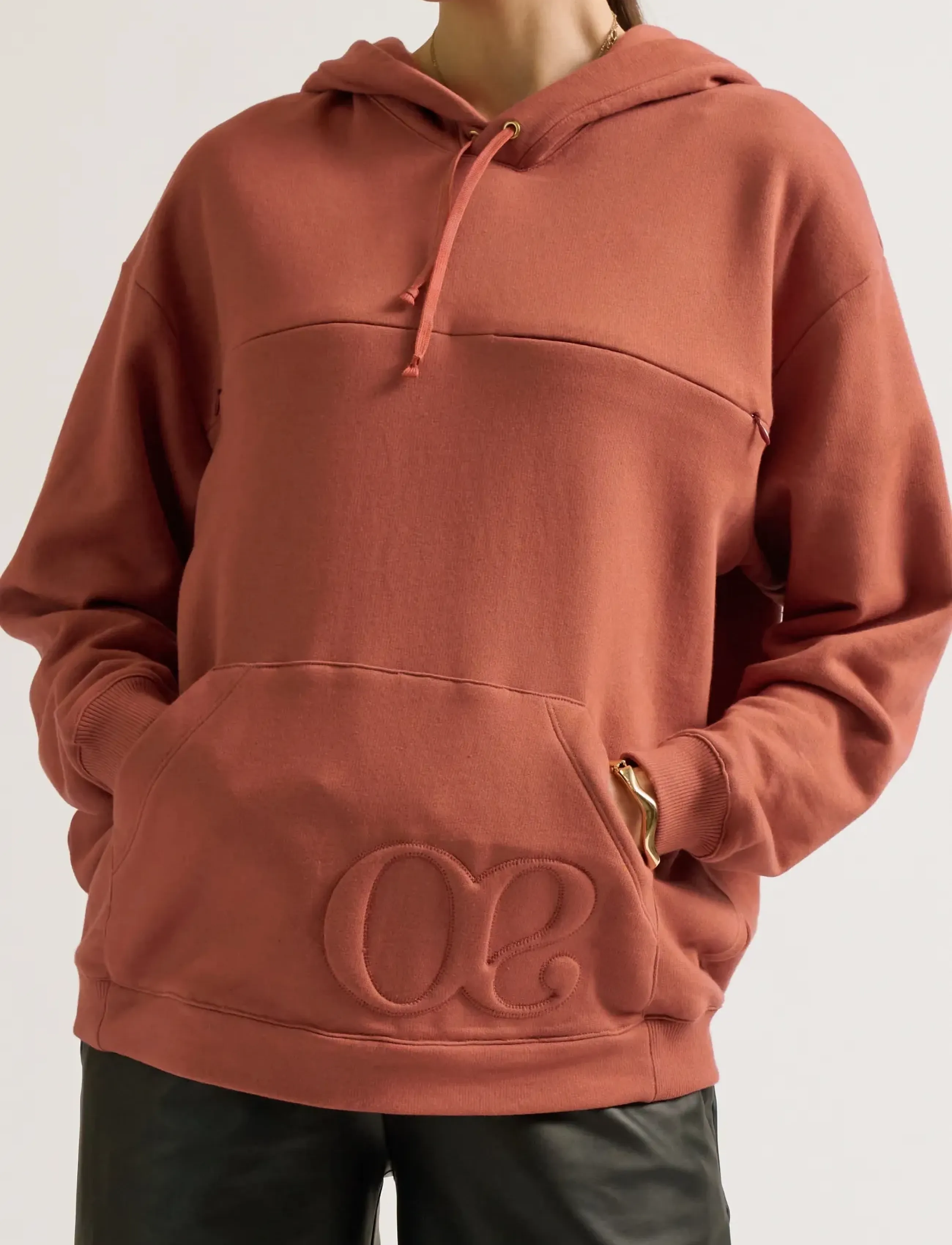 Cache Coeur Maternity And Nursing Hoodie American Fleece Boston, XL, Sweatshirts & Hoodies, Orange - Frauen