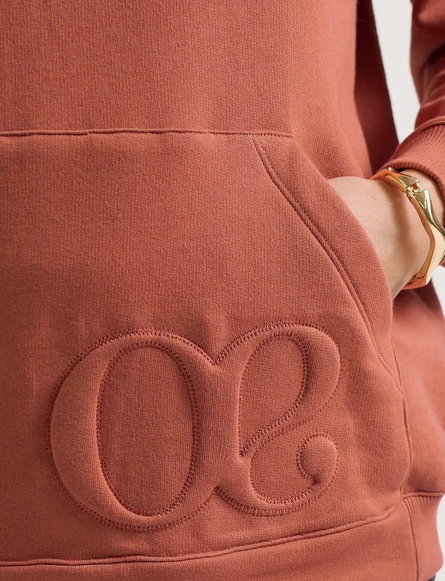 Cache Coeur - Maternity and nursing Hoodie American Fleece BOSTON - overdele - terracota - 5