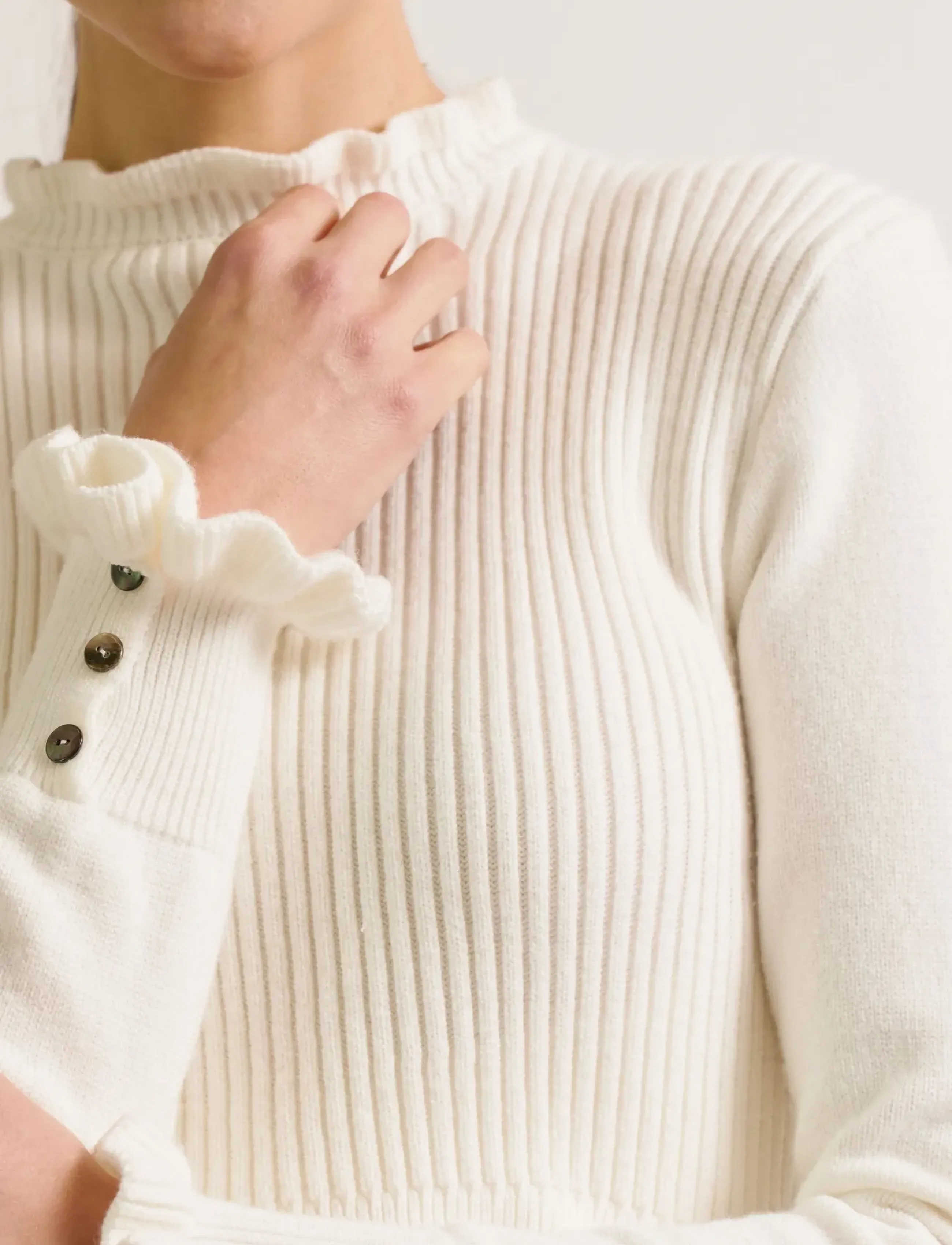 Cache Coeur - MATERNITY AND BREASTFEEDING SWEATER DOROTHEE - ivory - 5