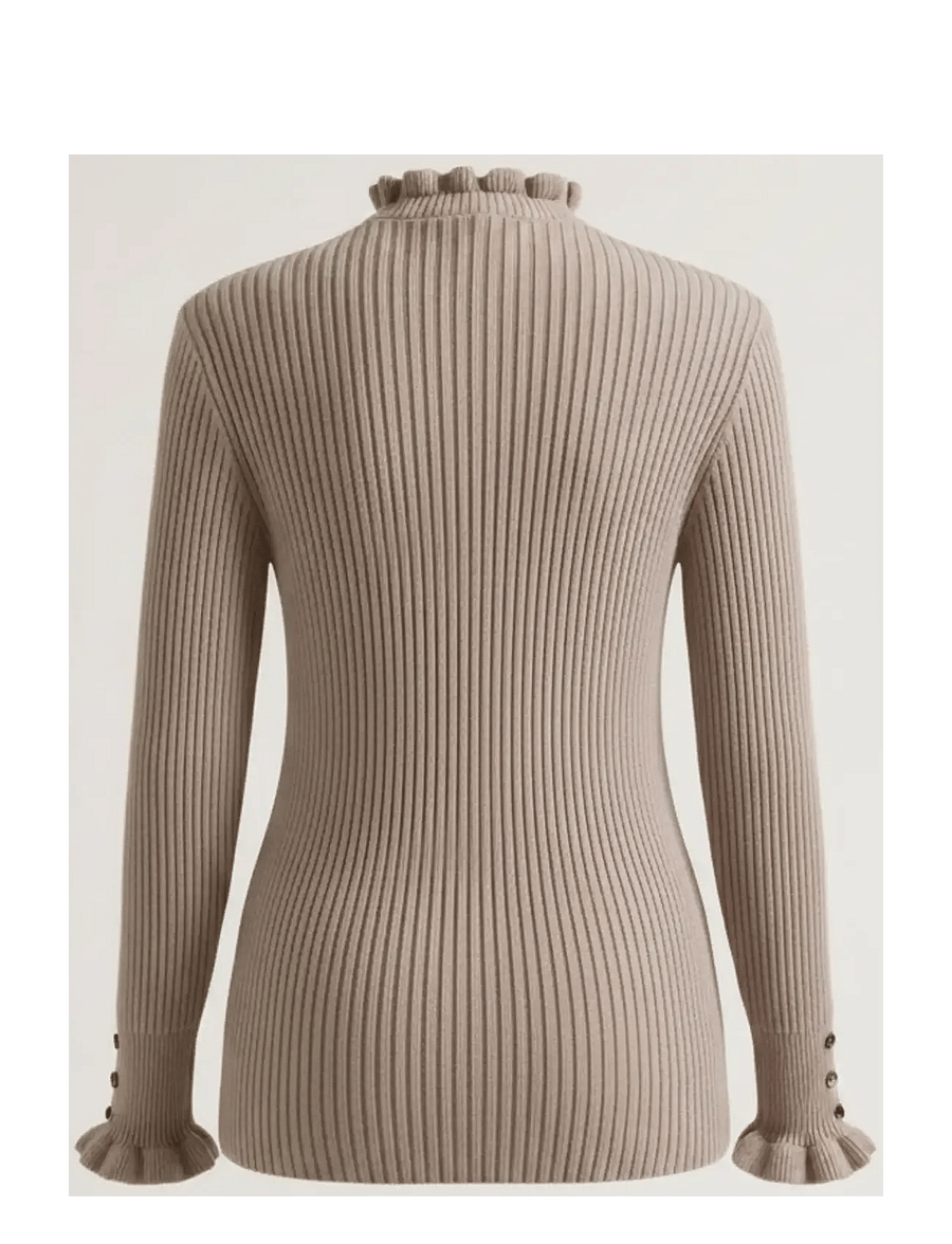 Cache Coeur - MATERNITY AND BREASTFEEDING SWEATER DOROTHEE - oberteile - taupe - 2