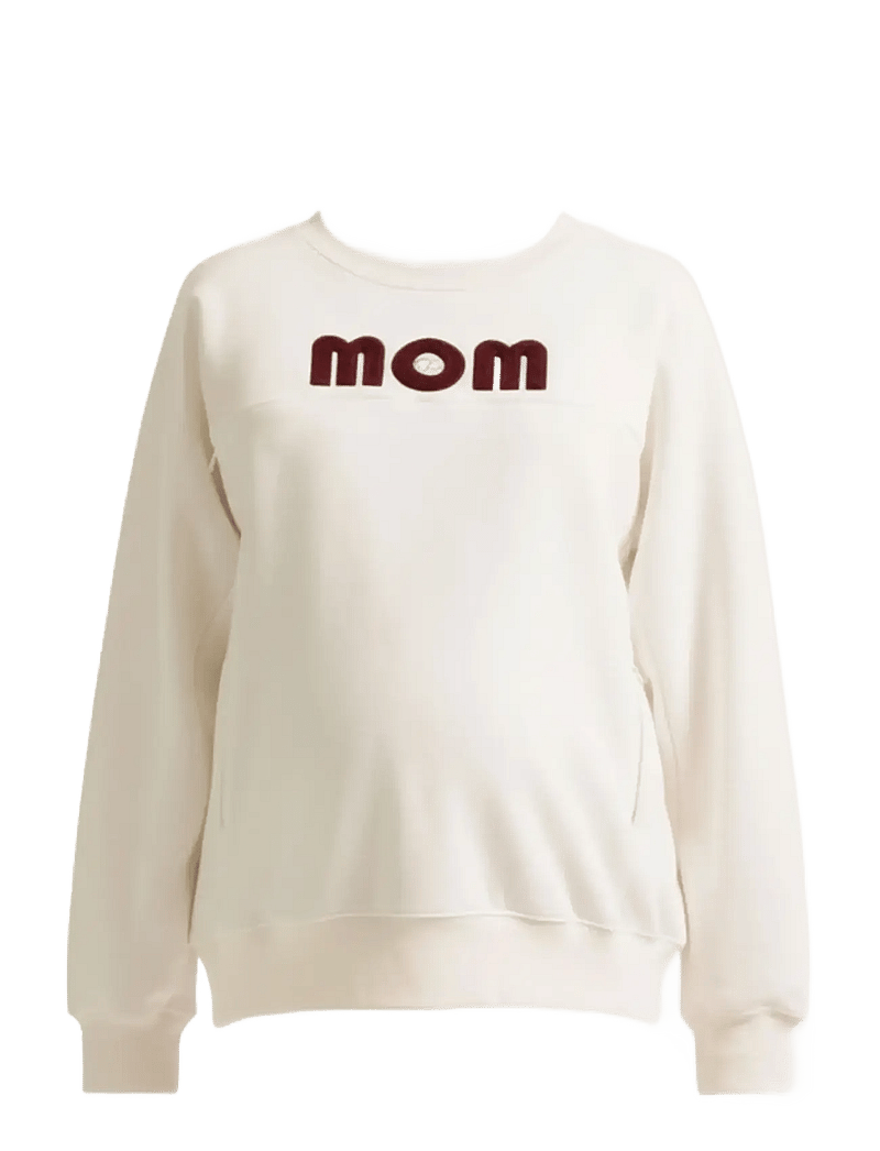 Cache Coeur - Maternity and nursing American Sweater Fleece MOM - overdele - ivory - 1