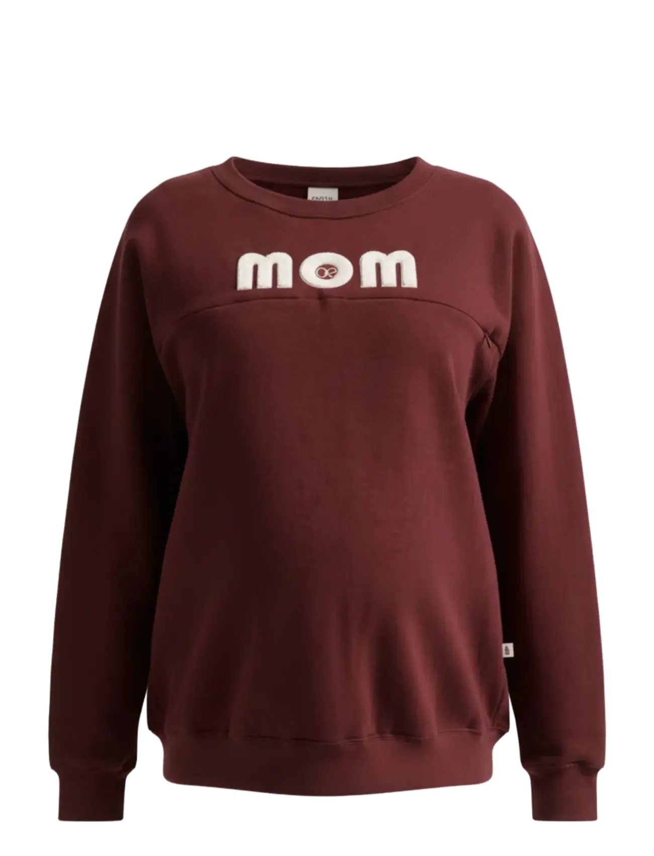 Cache Coeur Maternity and nursing American Sweater Fleece MOM - Sweatshirts - PLUM / burgundy