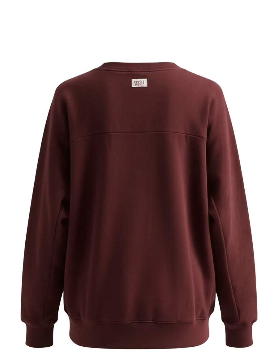 Cache Coeur - Maternity and nursing American Sweater Fleece MOM - overdele - plum - 2
