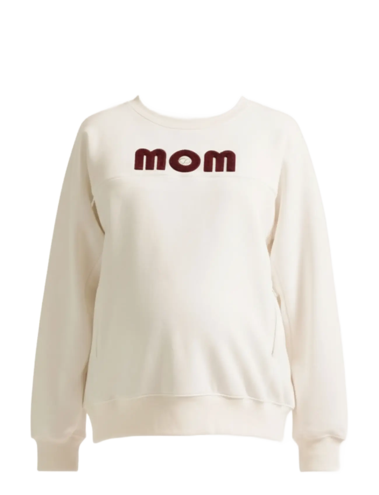 Cache Coeur - Maternity and nursing American Sweater Fleece MOM - ivory - 1