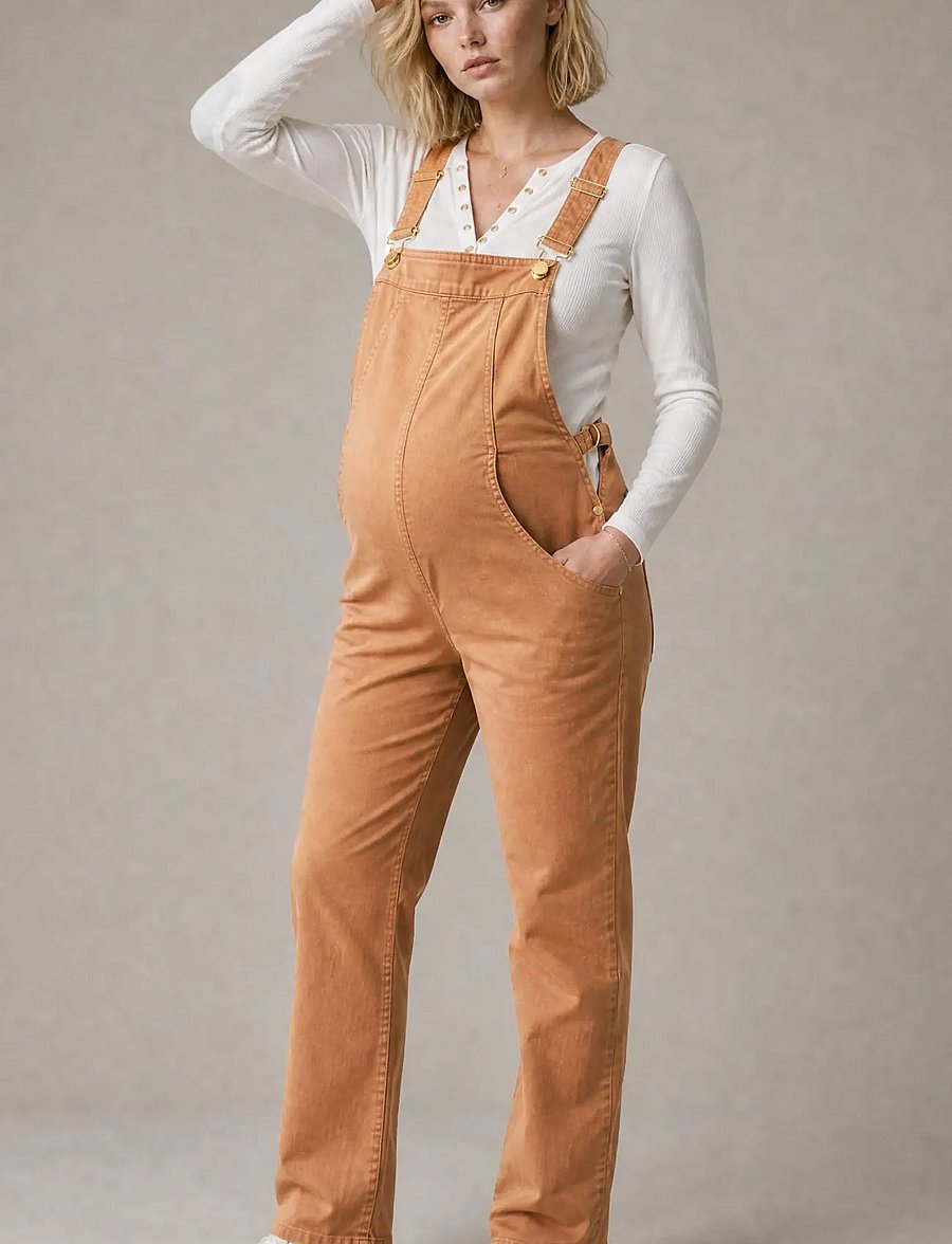 Cache Coeur - MATERNITY AND NURSING OVERALLS ANDY - camel - 0