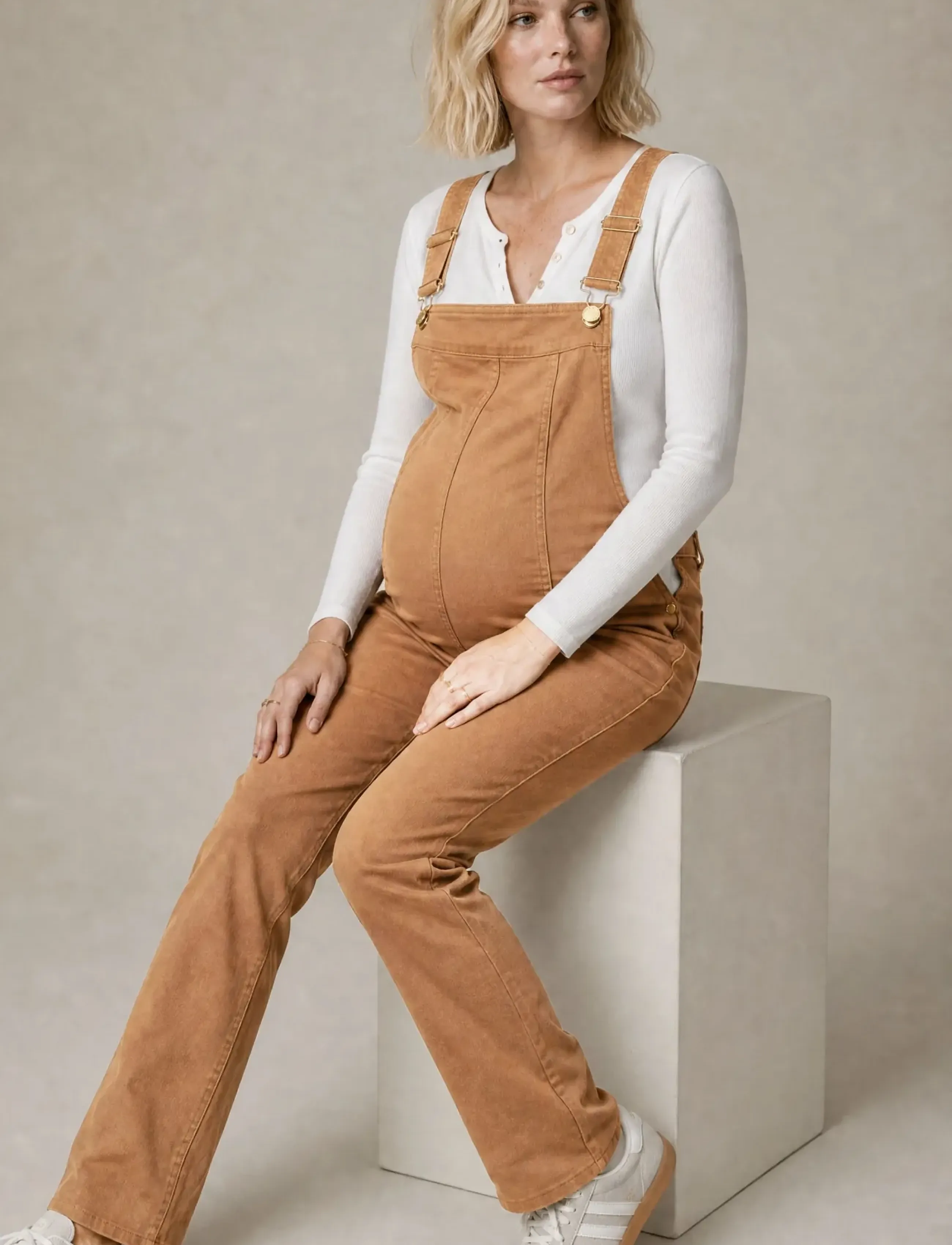 Cache Coeur - MATERNITY AND NURSING OVERALLS ANDY - camel - 5