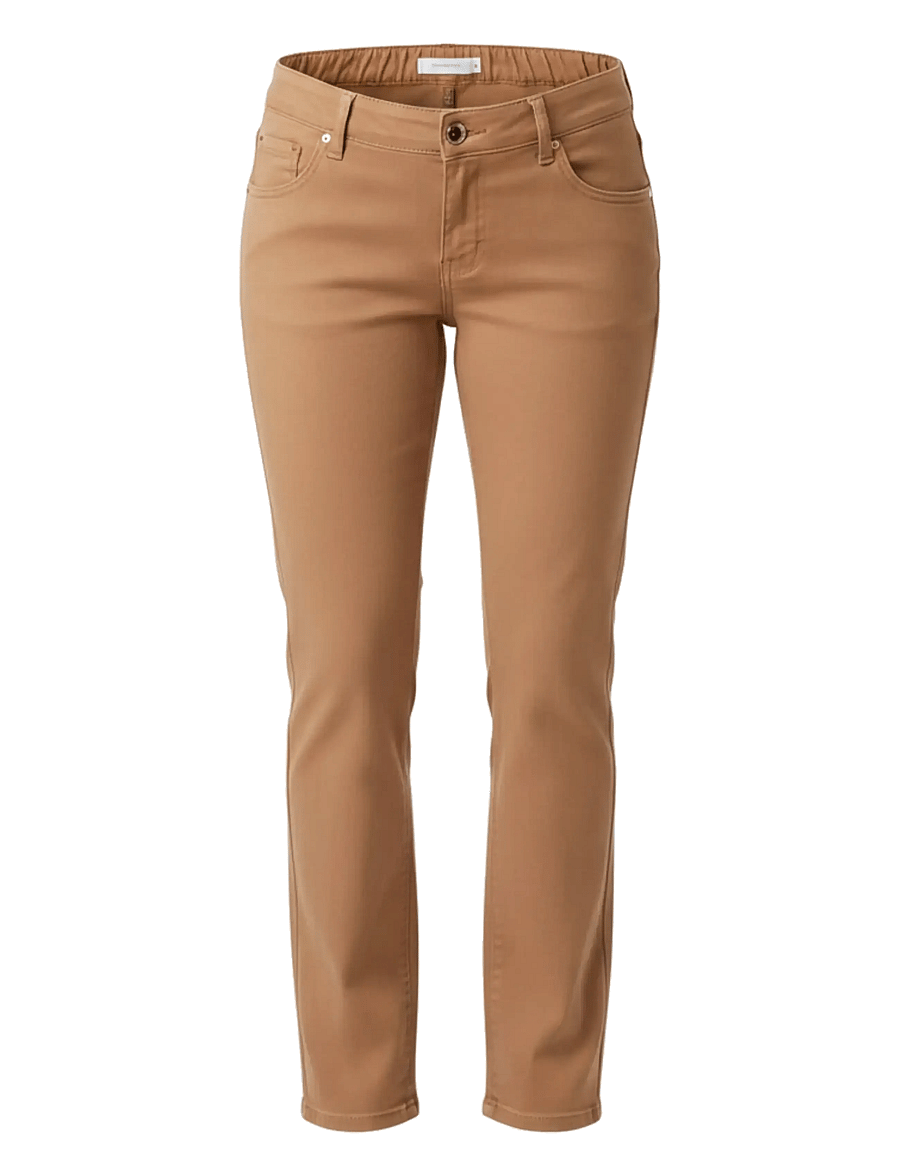 Cache Coeur - MATERNITY JEANS ISAE - camel - 1