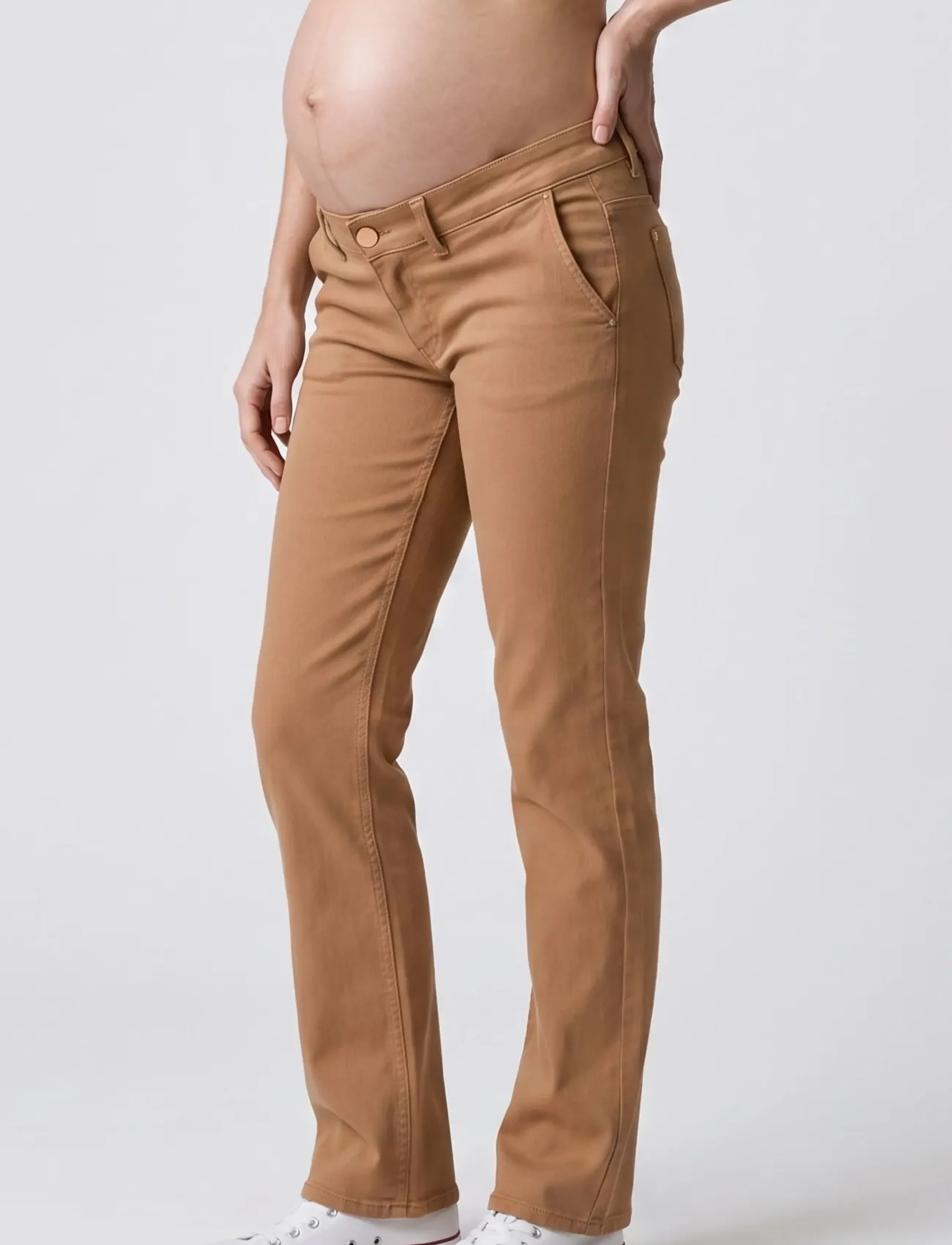 Cache Coeur - MATERNITY JEANS ISAE - camel - 3
