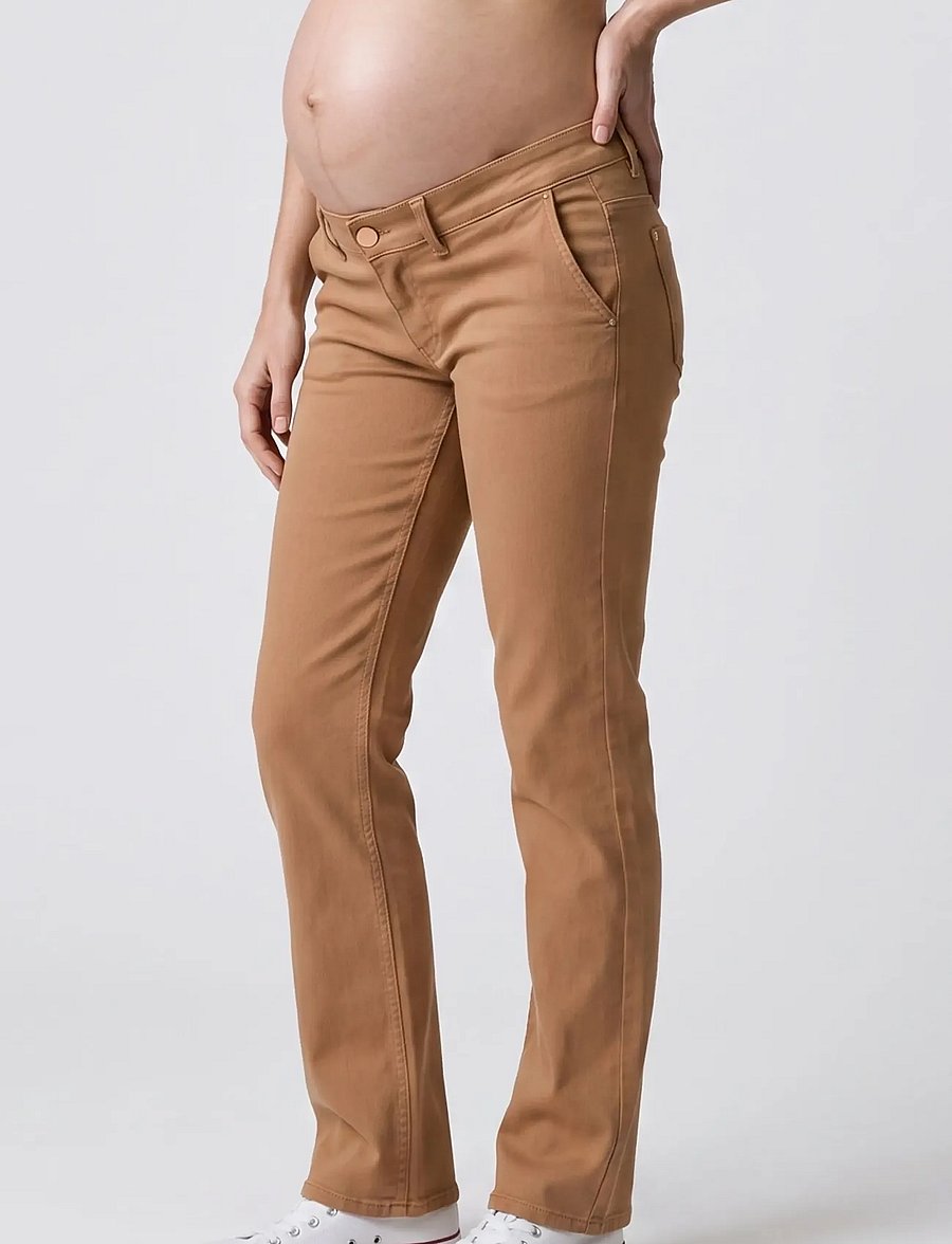 Cache Coeur - MATERNITY JEANS ISAE - camel - 3