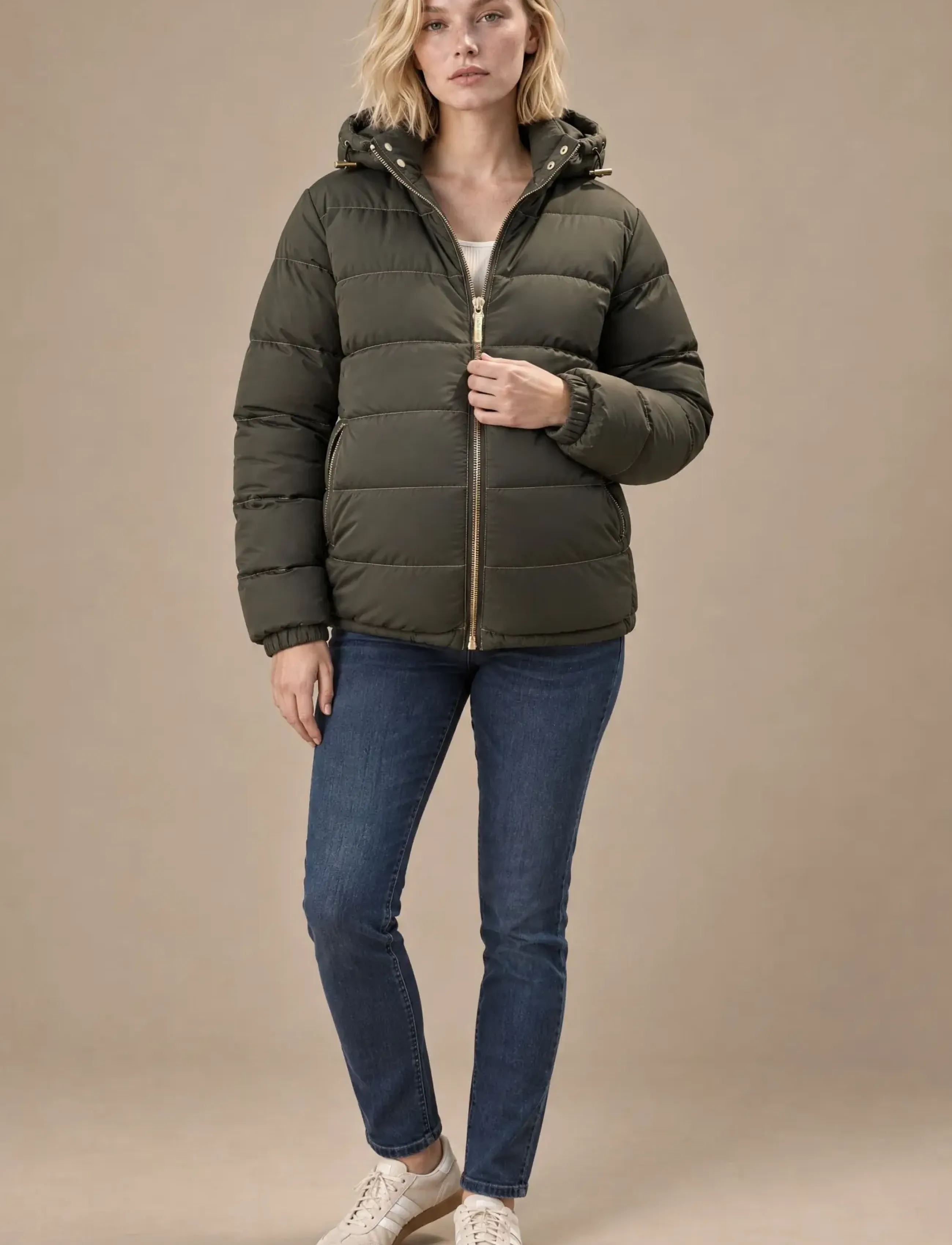 Cache Coeur 3-in-1 JACKET LINETTE - Manteaux - KHAKI / khaki/green