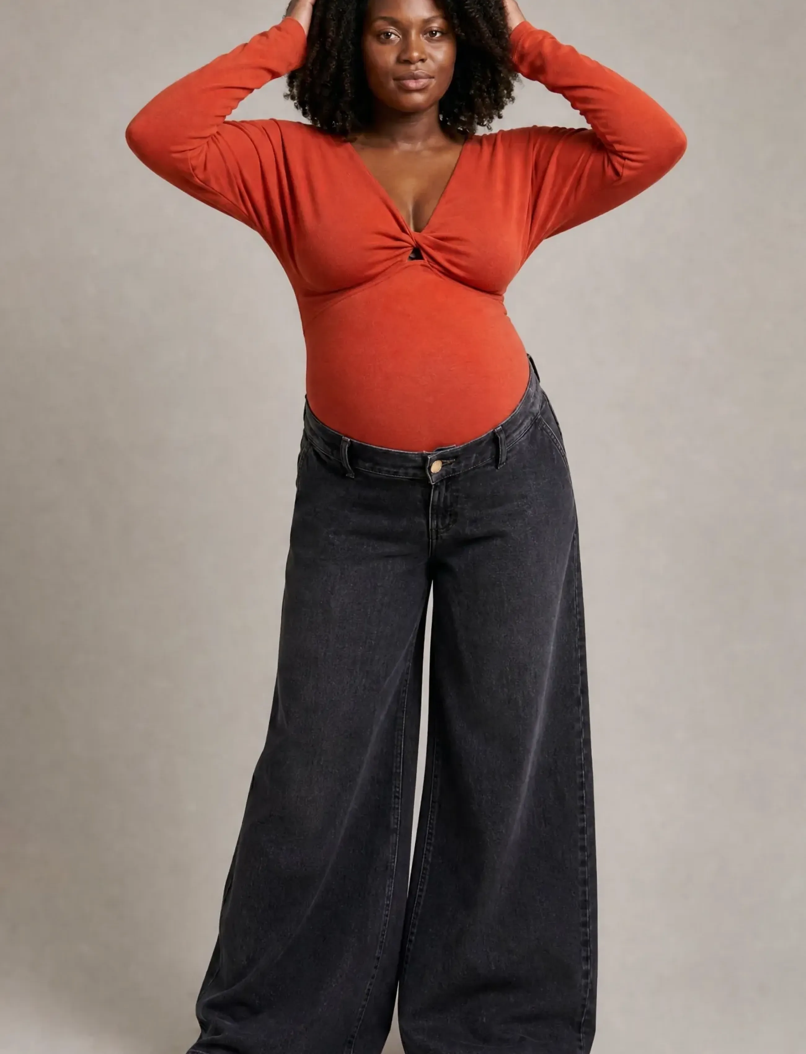 Cache Coeur - MATERNITY JEANS RODEO - grey used - 5