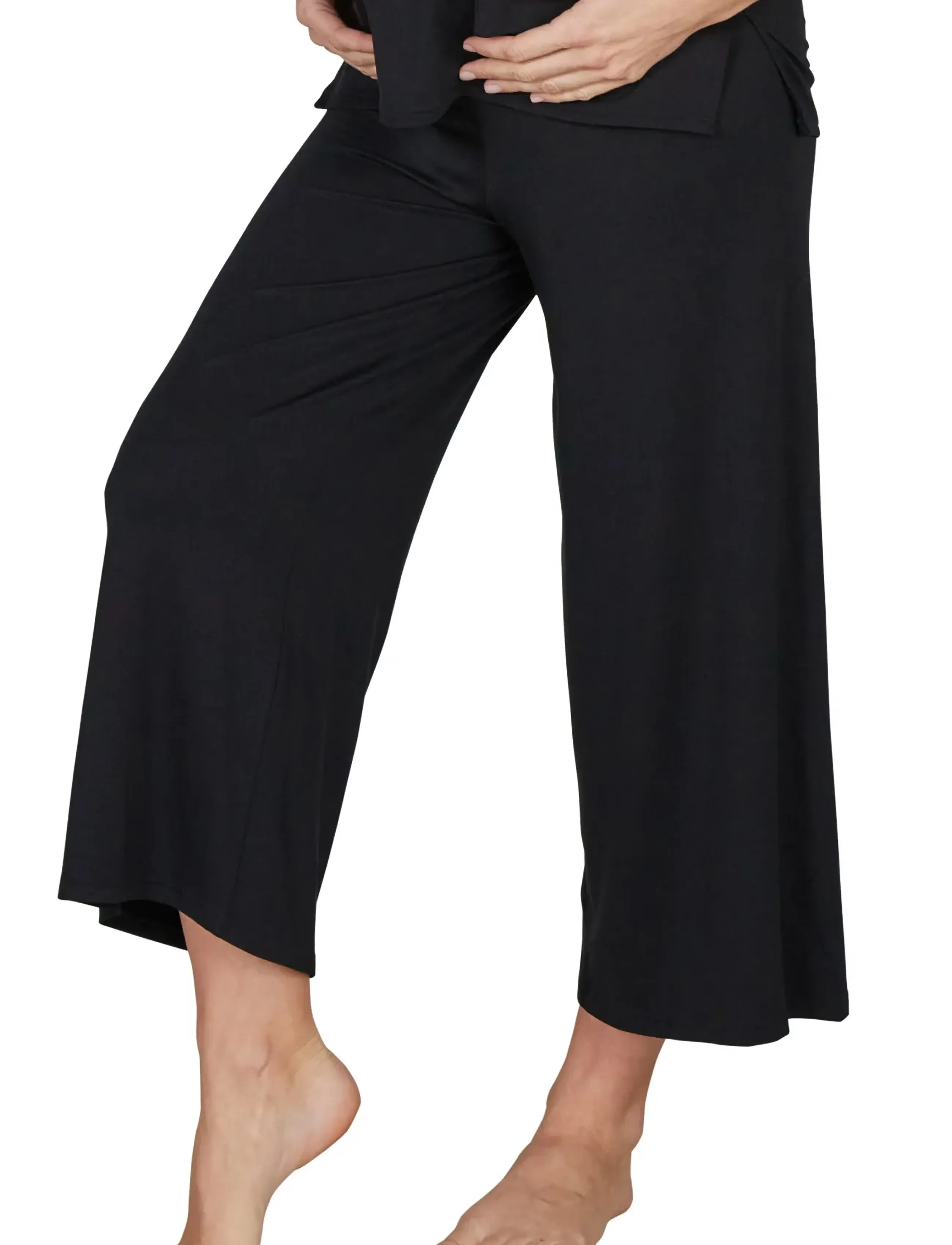 Cache Coeur Maternity Pants Origin, L Regular, Trousers, Schwarz - Culottes, Frauen