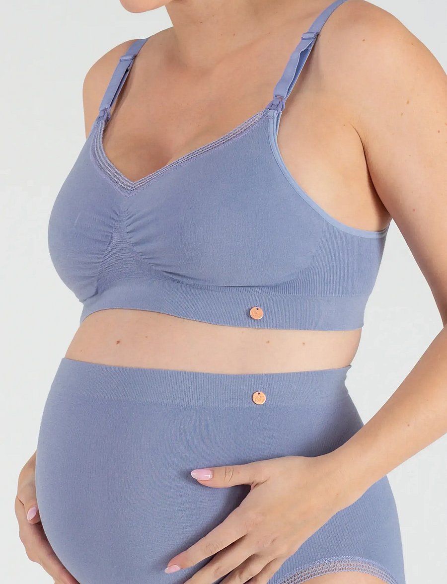 Cache Coeur - Maternity and nursing bra ORGANIC - undertøj - sky blue - 0