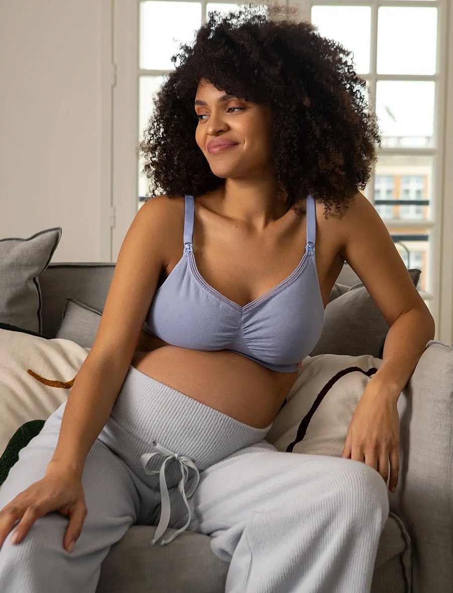 Cache Coeur - Maternity and nursing bra ORGANIC - undertøj - sky blue - 5