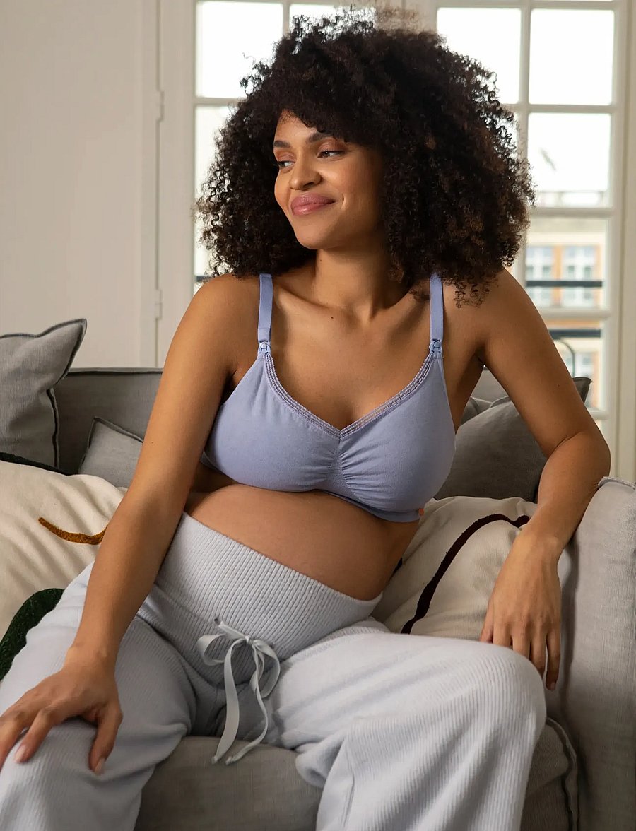 Cache Coeur - Maternity and nursing bra ORGANIC - undertøj - sky blue - 5