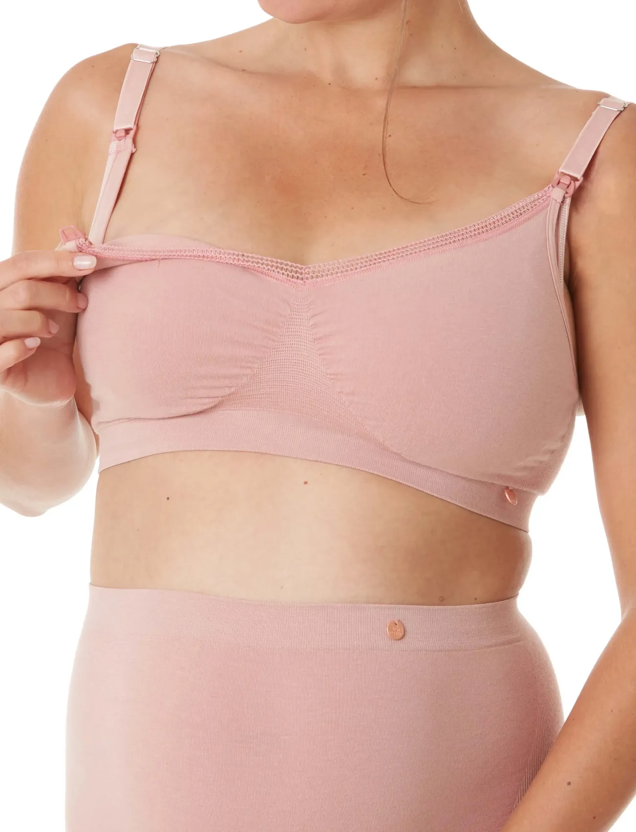 Cache Coeur - Maternity and nursing bra ORGANIC - undertøj - pink - 4
