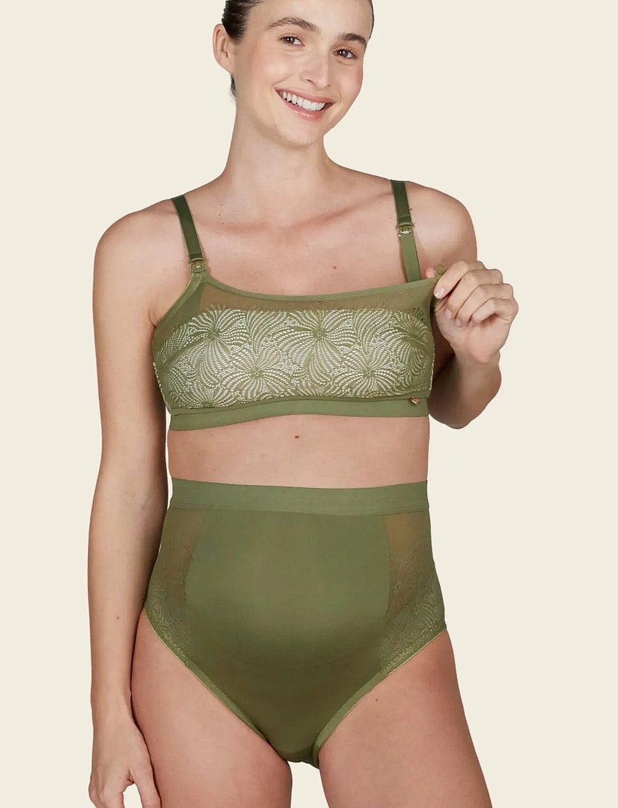 Cache Coeur - Maternity and nursing bra DAHLIA - graviditetsprodukter - khaki - 4