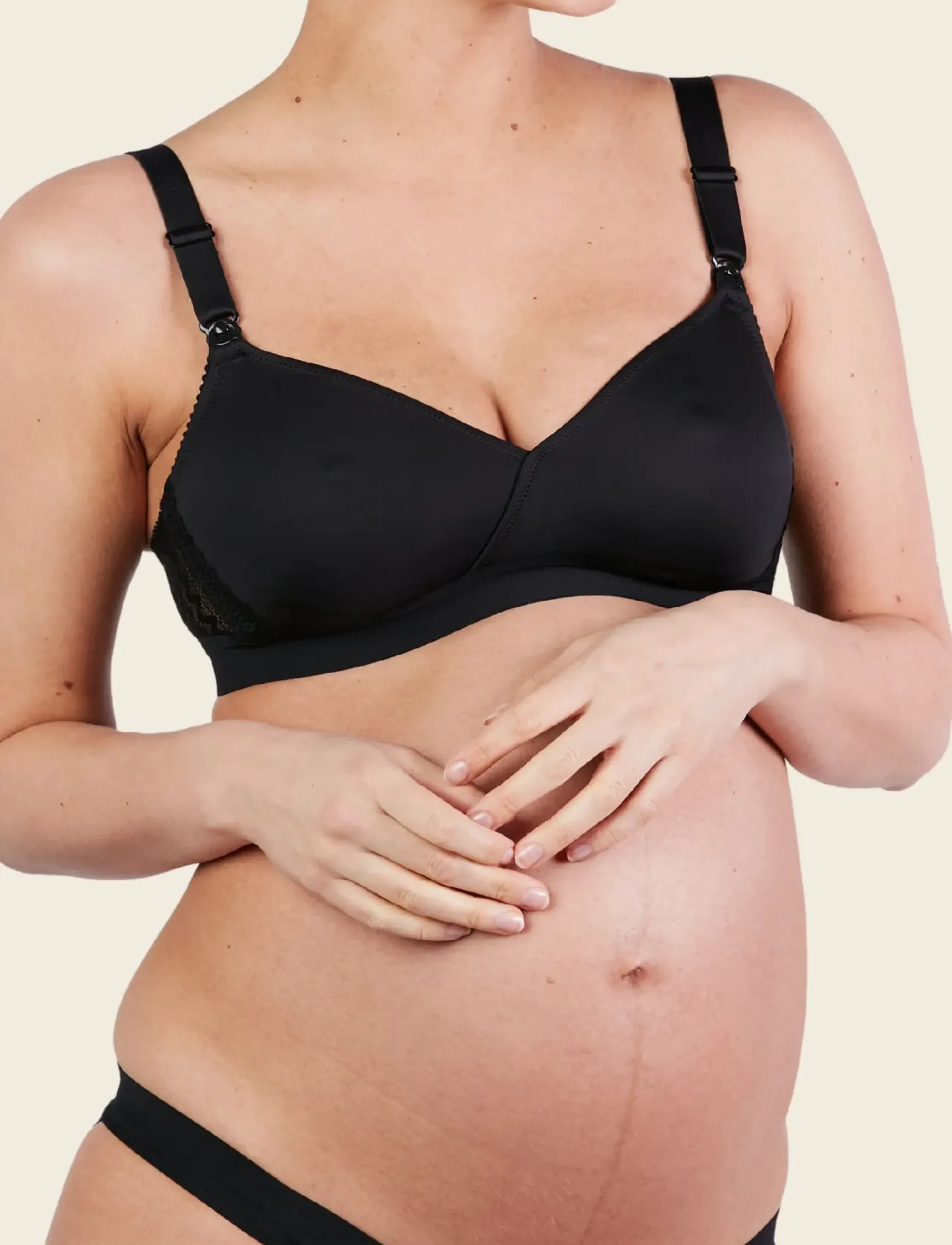 Cache Coeur Maternity And Nursing Bra Serena, 70 C/D, Bras & Oberteile, Schwarz - Bras, Frauen