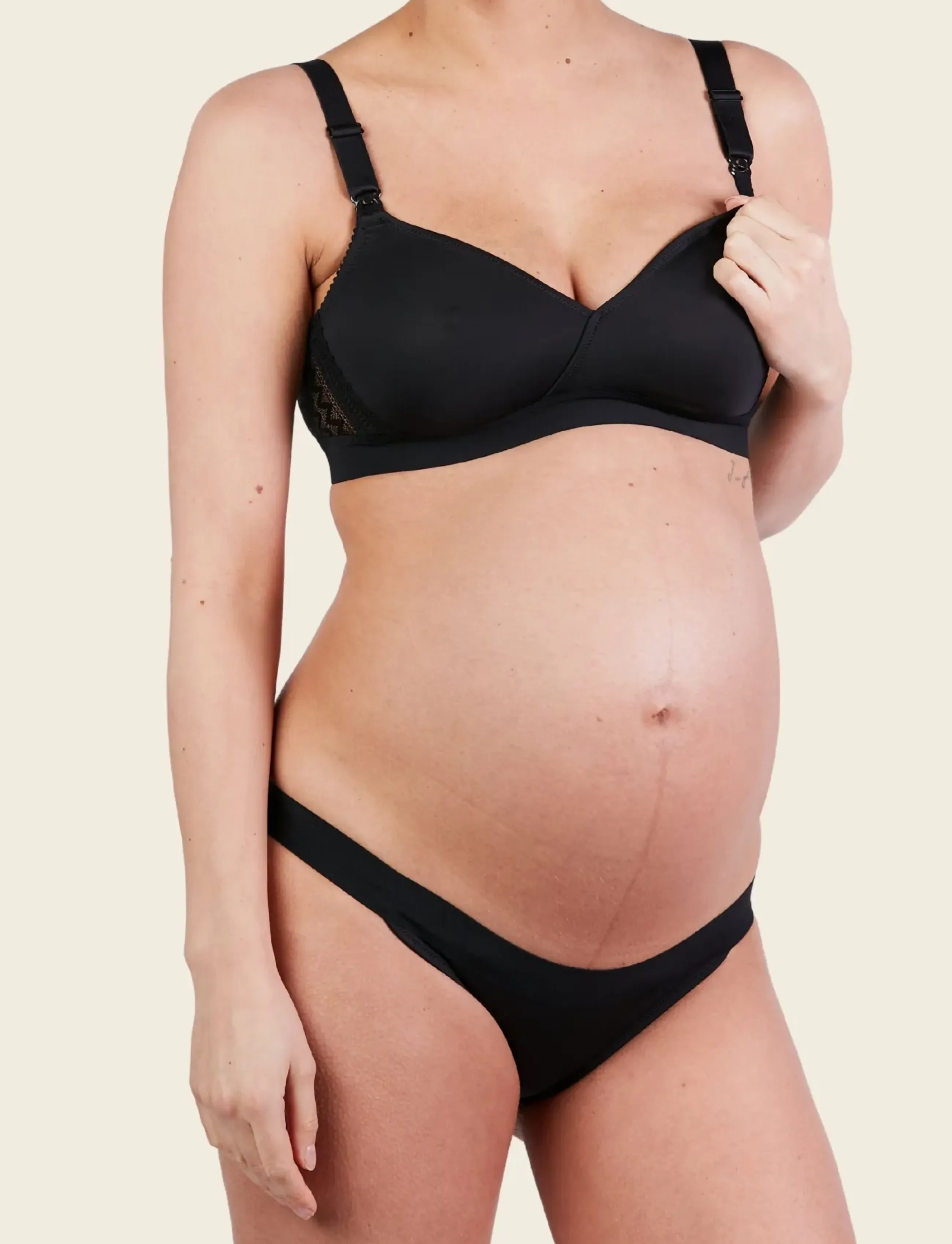 Cache Coeur - Maternity and nursing bra Serena - undertøj - black - 4