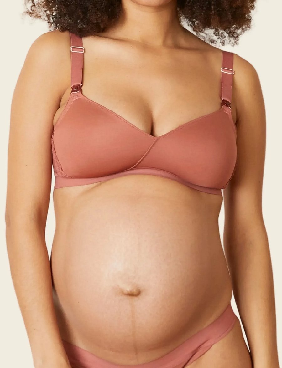 Cache Coeur - Maternity and nursing bra Serena - undertøj - terracota - 0