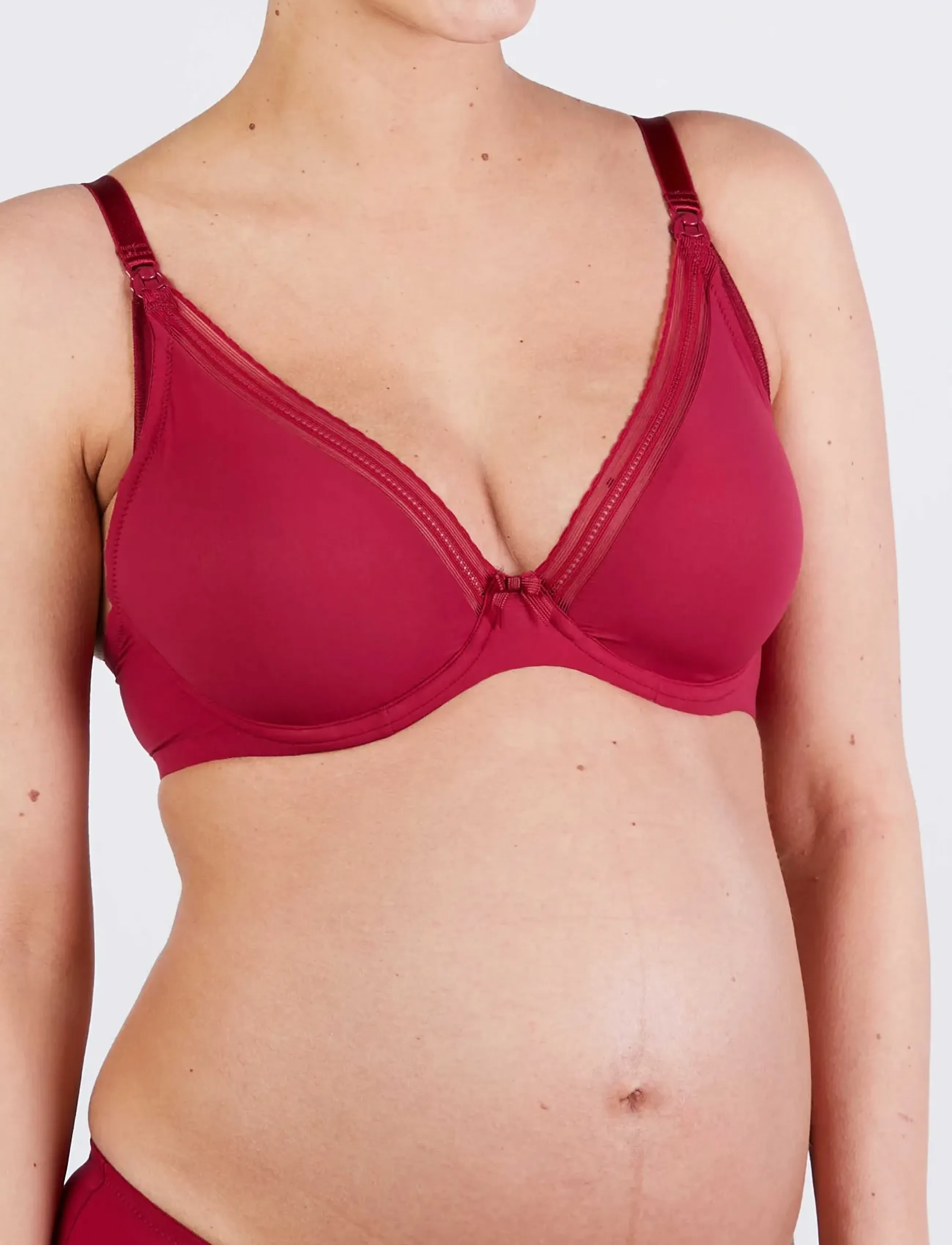 Cache Coeur Maternity And Nursing Bra Milk, 70 E, Bras & Oberteile, Rot - Bras, Frauen
