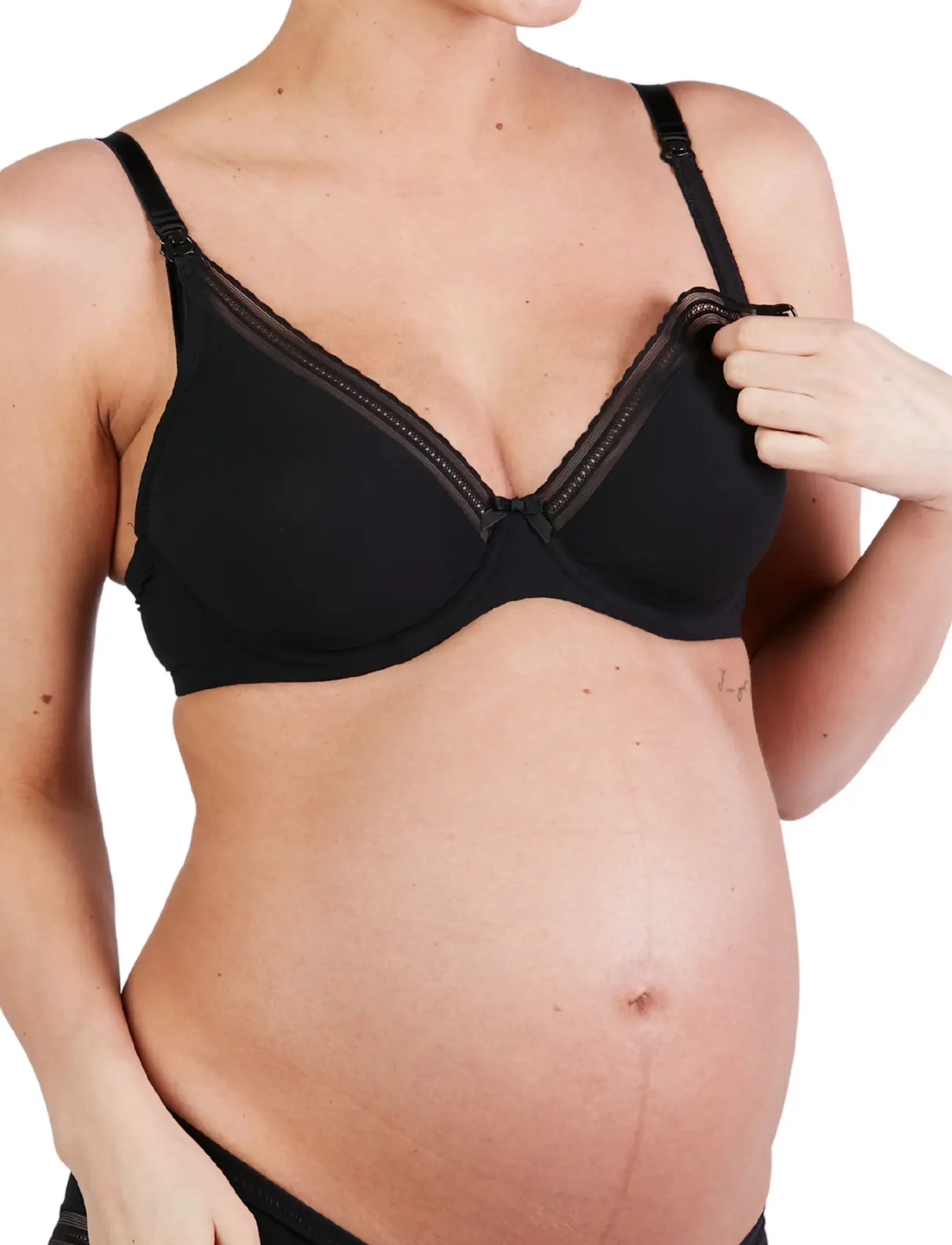 Cache Coeur - Maternity and nursing bra Milk - aluspesu - black - 4