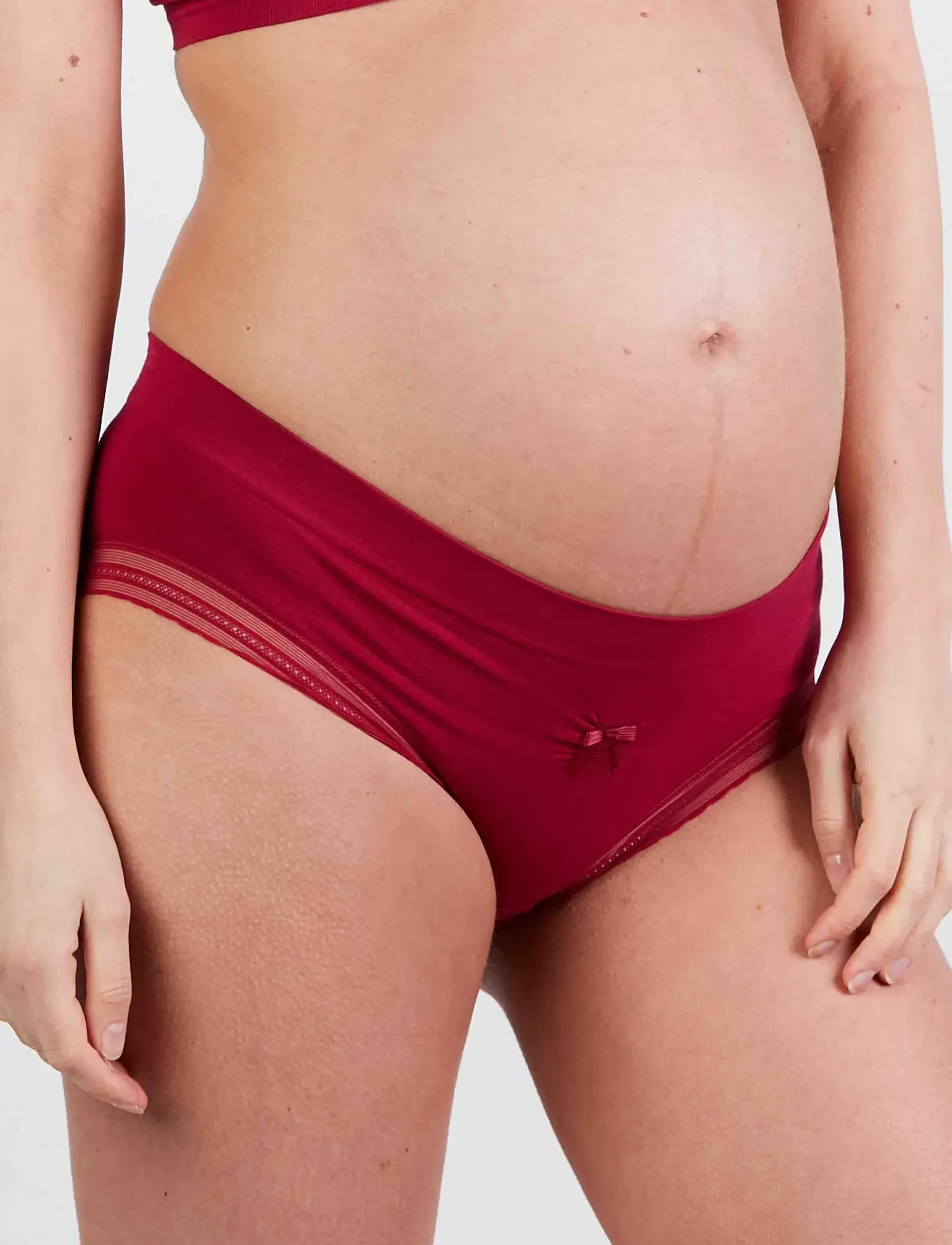 Cache Coeur Maternity Slip Milk, Graviditets Boyshorts, Rød, Str: M
