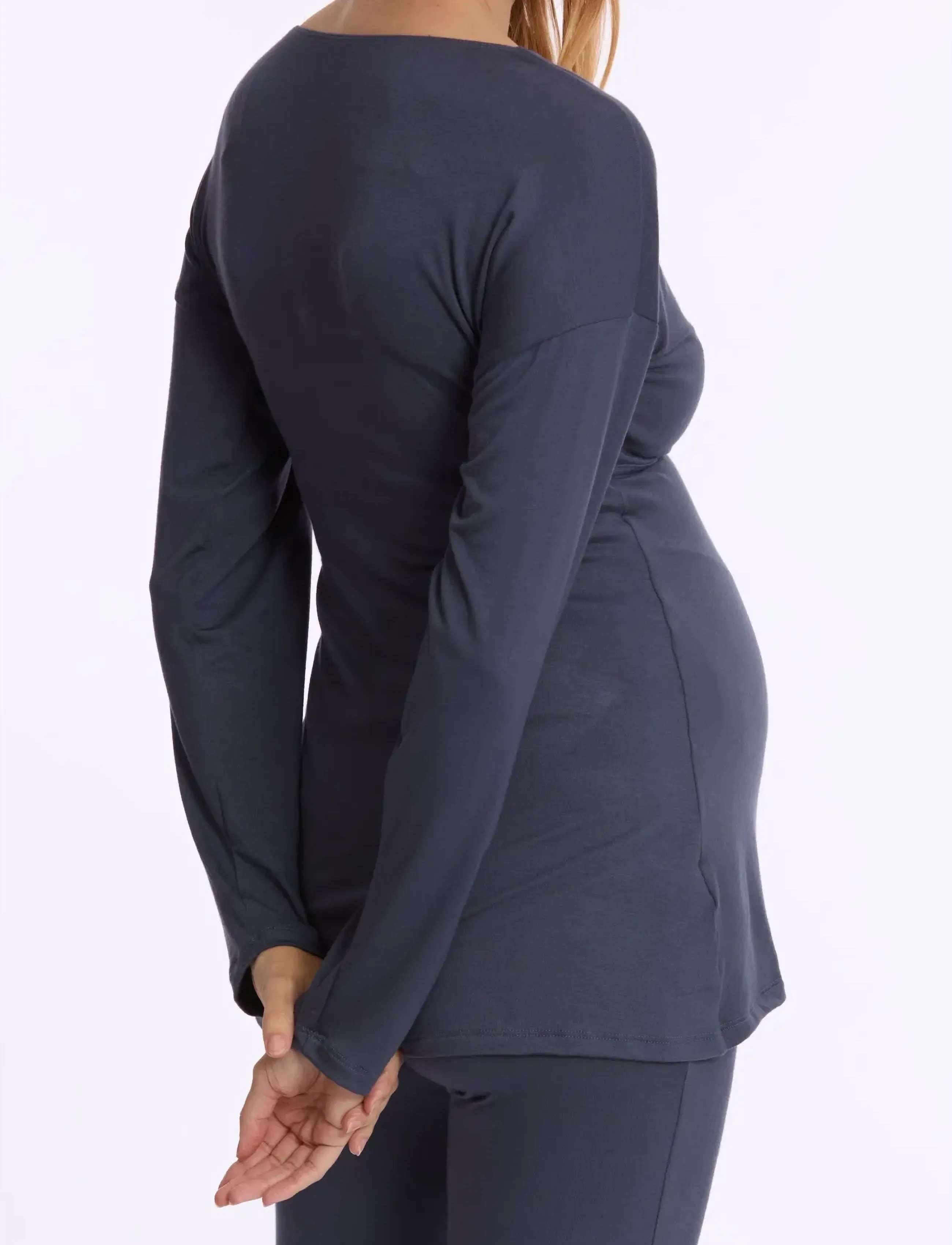 Cache Coeur - Maternity and nursing long sleeves t-shirt Louna - overdeler - midnight blue - 3