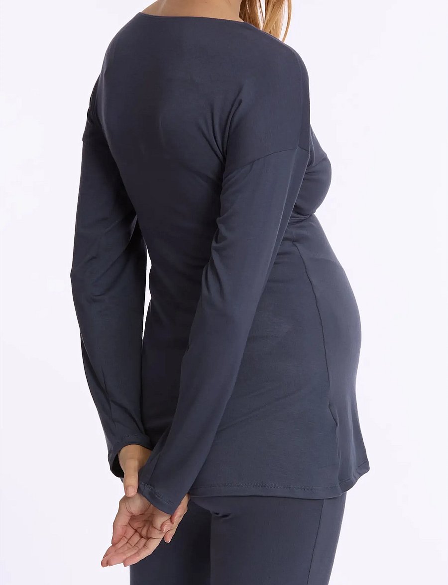 Cache Coeur - Maternity and nursing long sleeves t-shirt Louna - overdeler - midnight blue - 3