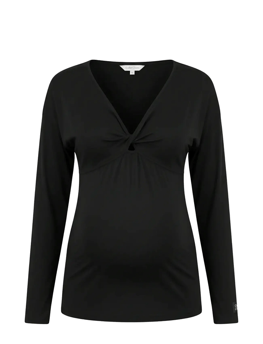 Cache Coeur - Maternity and nursing long sleeves t-shirt Louna - oberteile - black - 1