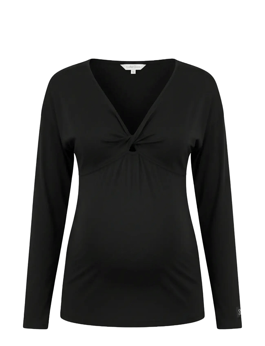 Cache Coeur - Maternity and nursing long sleeves t-shirt Louna - overdele - black - 1