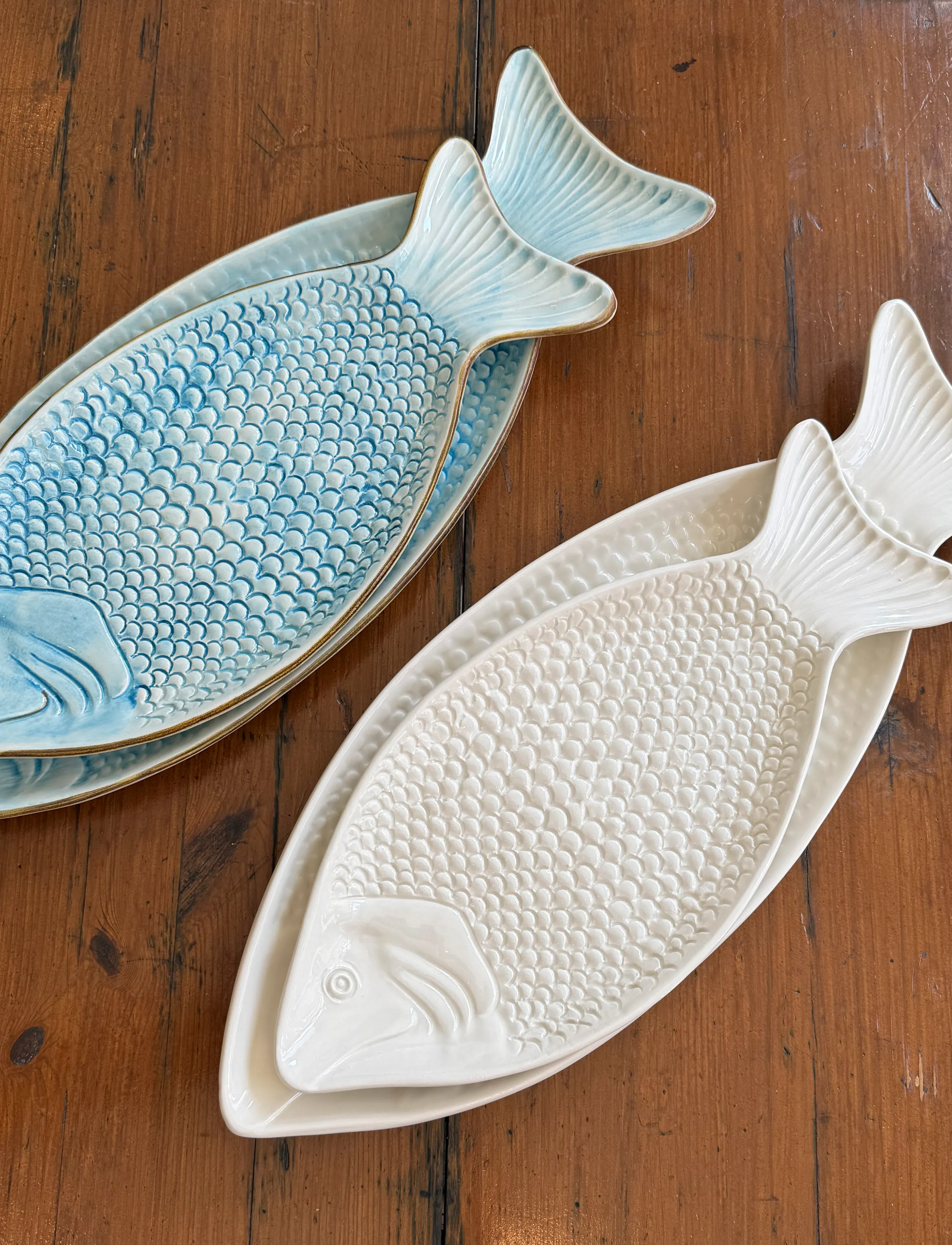 Caja Company - Fish dish turquoise, large - servierplatten - turquoise/braun - 3
