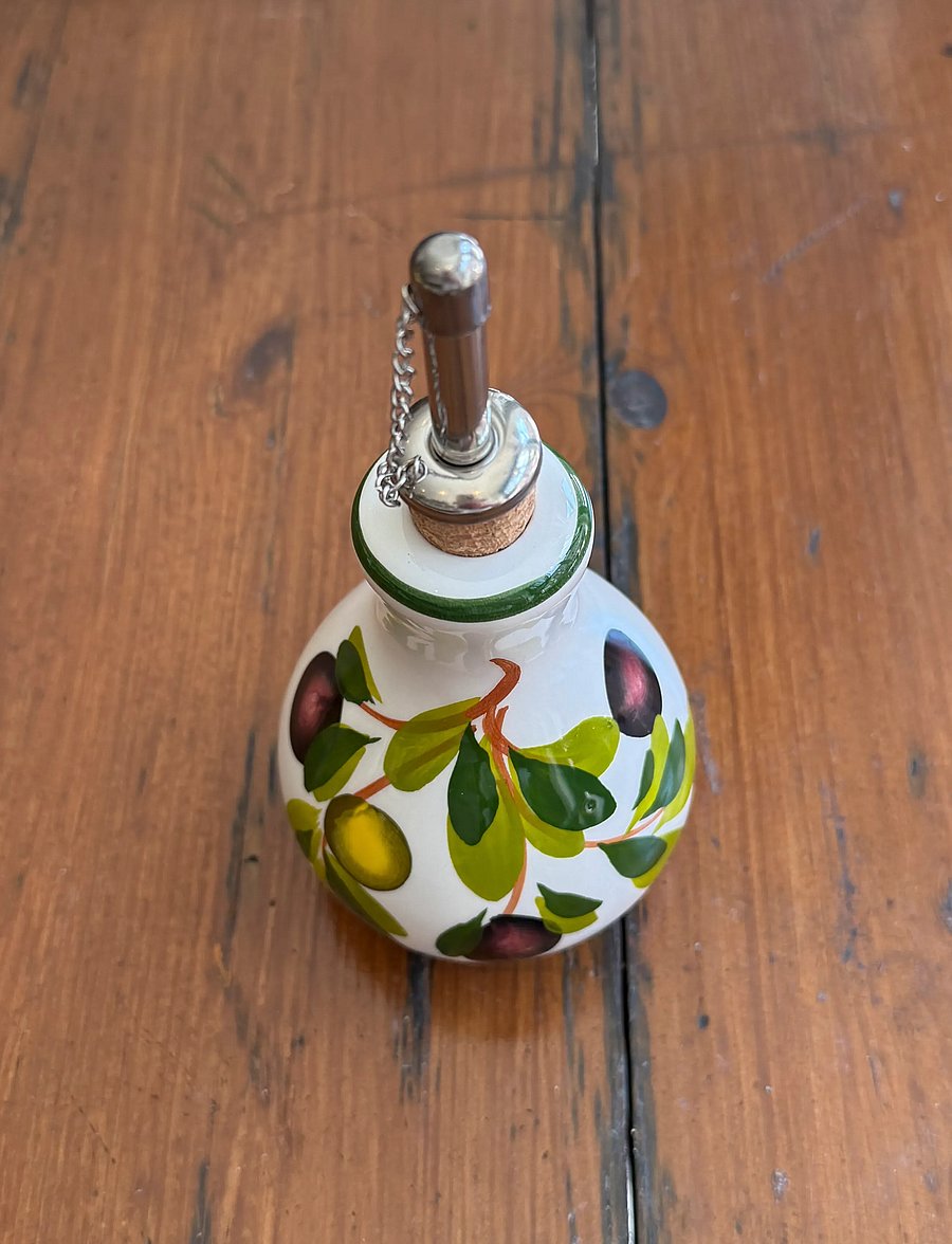 Caja Company - Olive oil/vinegar w/stopper - Öl-, essig- & dressingflaschen - white/green/black - 0