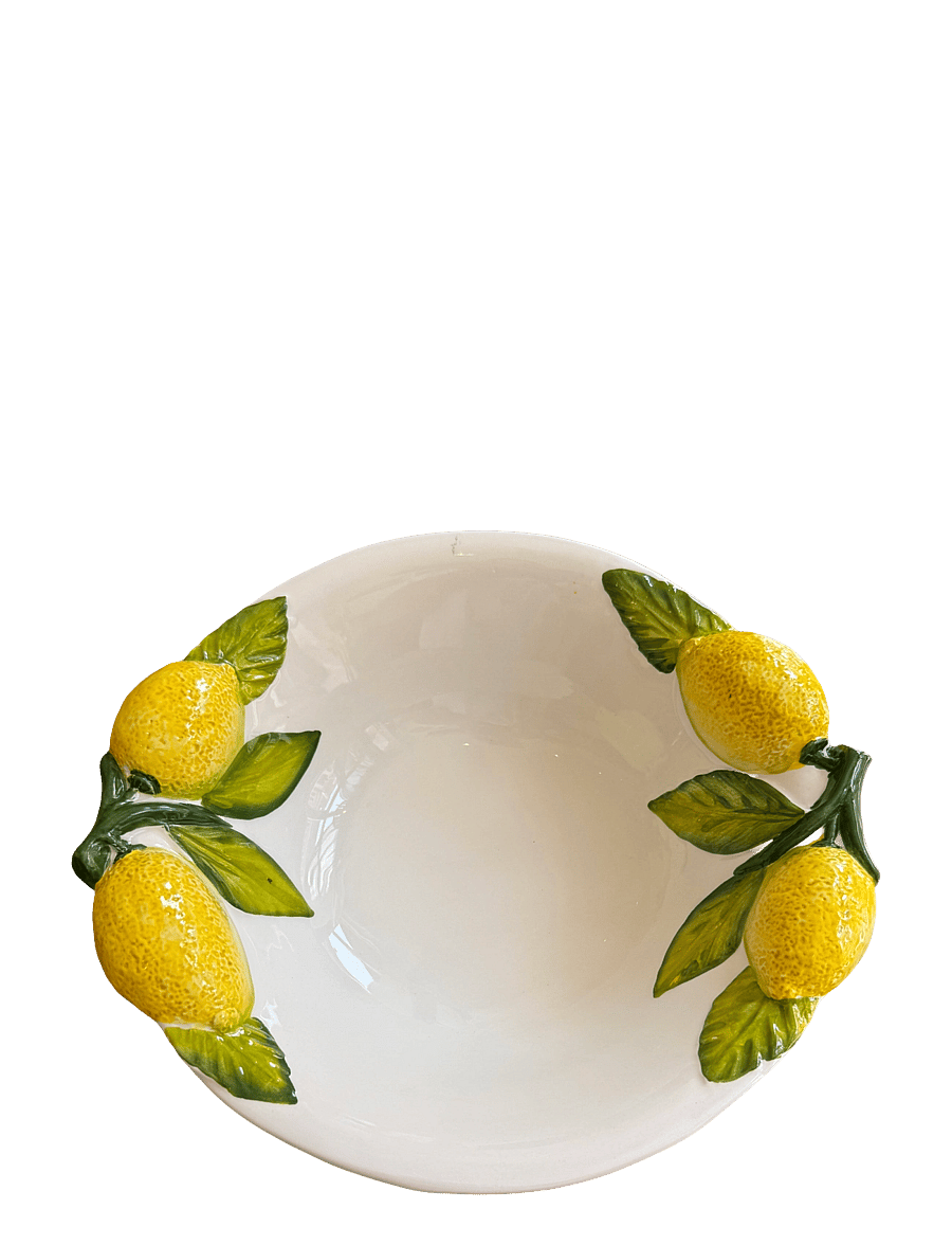 Caja Company - Lemon bowl, medium - müslischalen - white/yellow/green - 0
