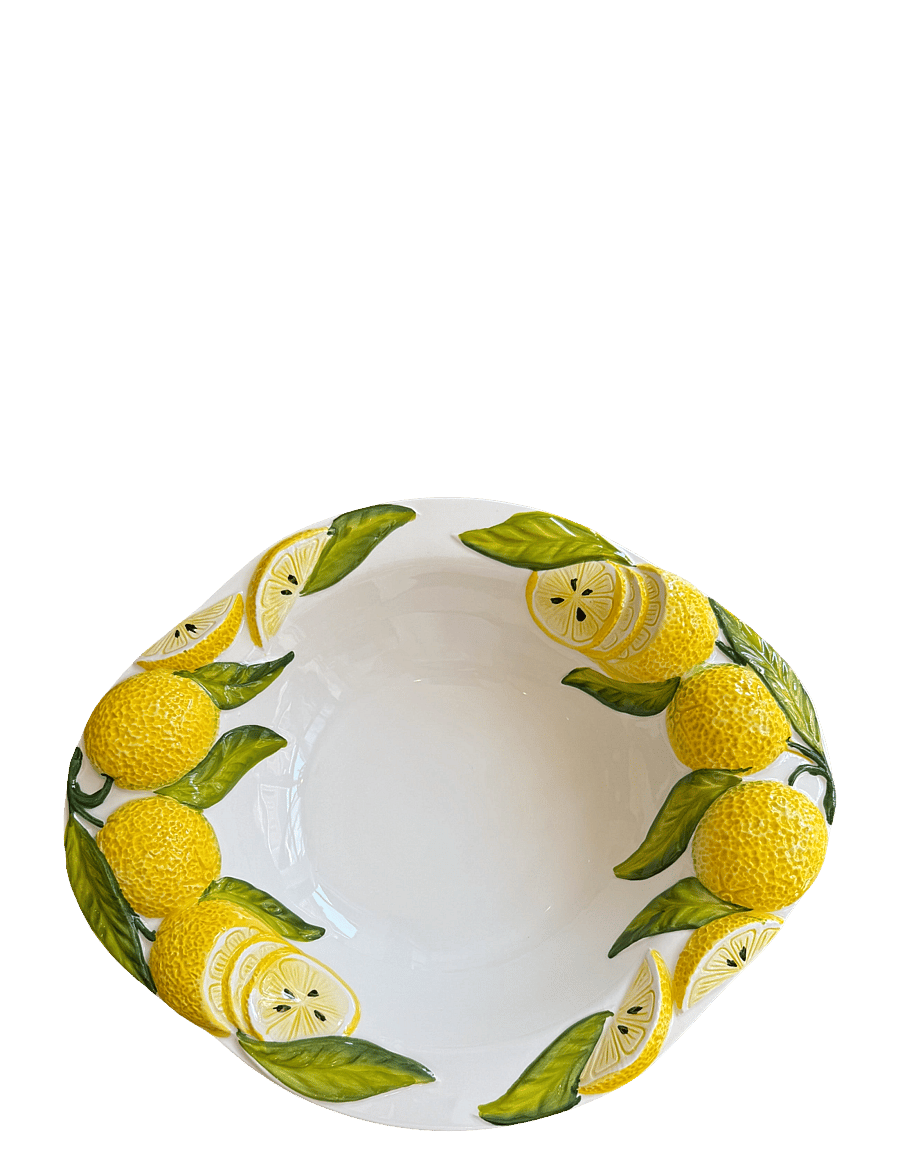 Caja Company - Lemon bowl, large - serveerimisnõud - white/yellow/green - 0