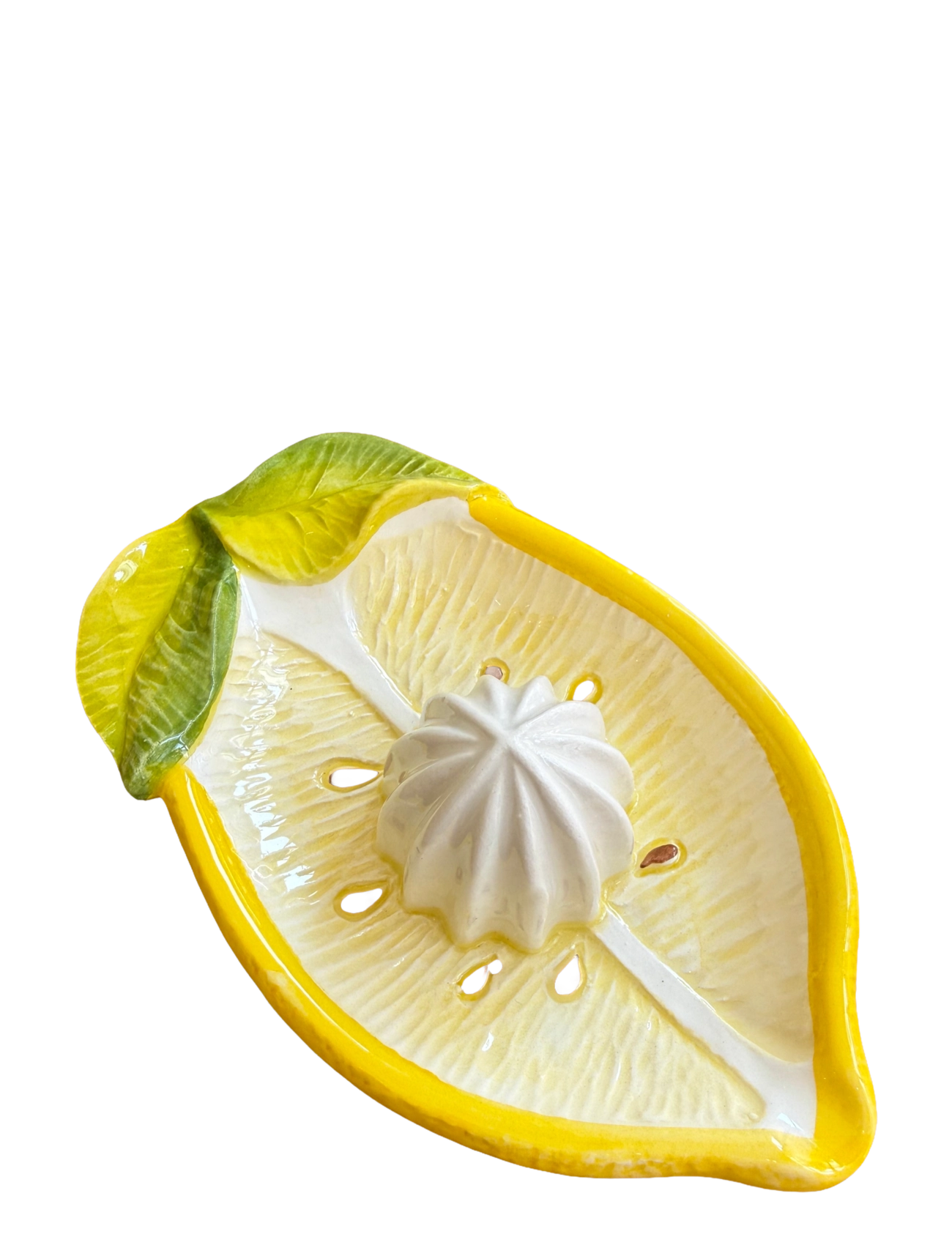 Caja Company Lemon/citrus squeezer, large - Caja Company - WHITE/YELLOW/GREEN/BRAUN / yellow