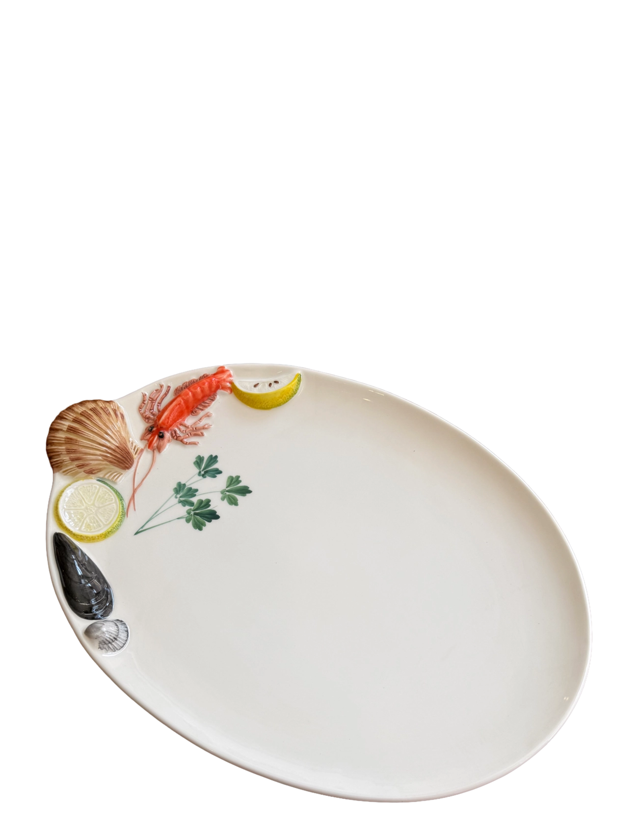 Caja Company Red seafood plate/dish - Caja Company - WHITE/RED/BLACK/BRAUN/GREEN/YELLOW / white