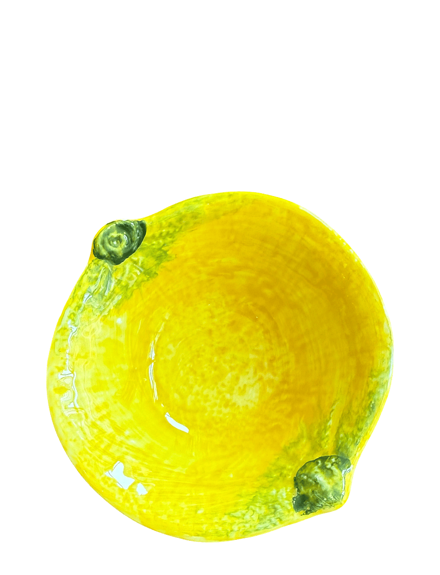 Caja Company - Lemon bowl, round small - servierschalen - yellow/green/white - 0
