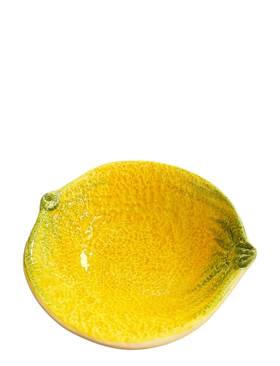 Caja Company - Lemon bowl, round medium - servierschalen - yellow/green/white - 0