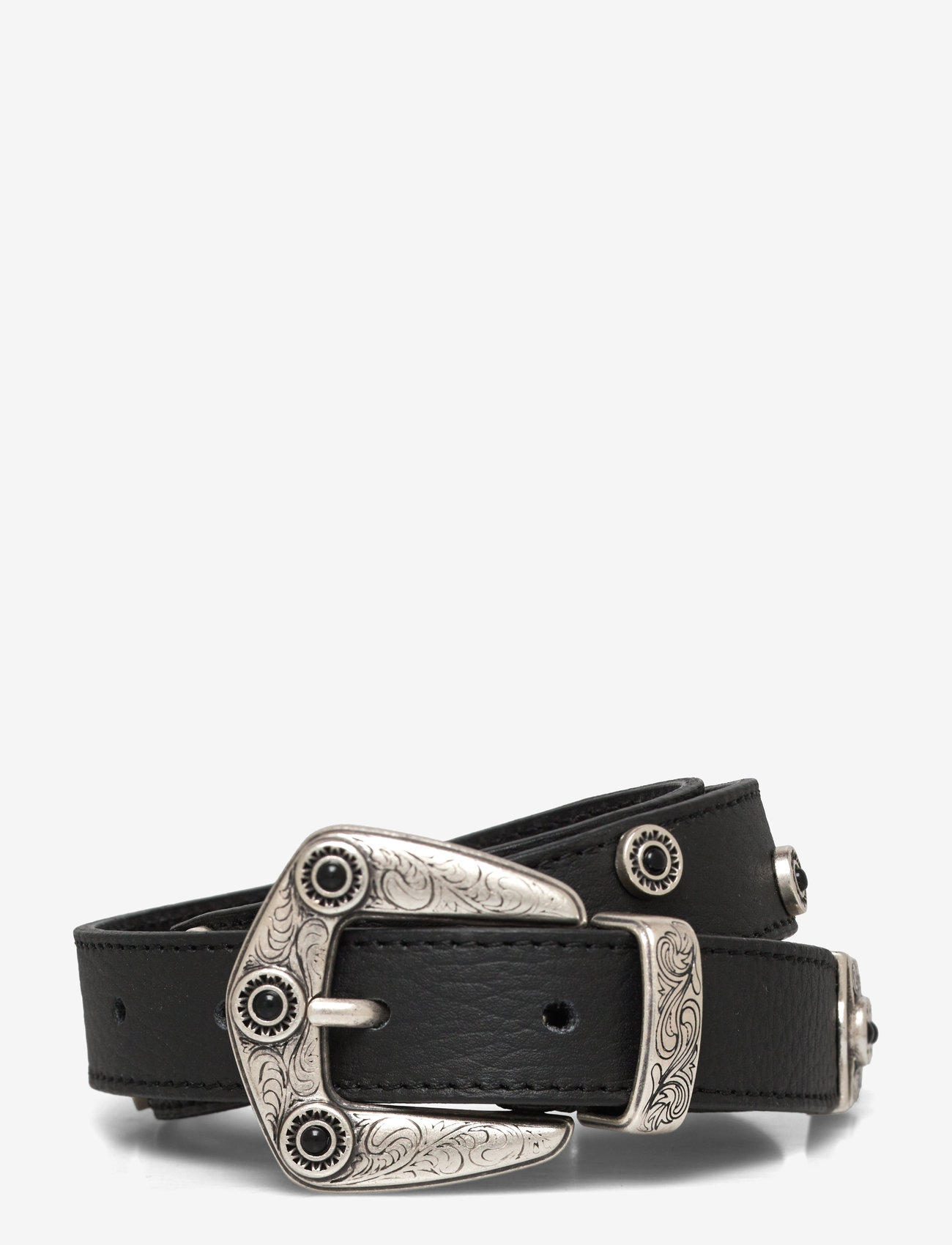 Cala Jade - Stud Belt, Black Silver, 95 - vardagsskärp - black silver - 0
