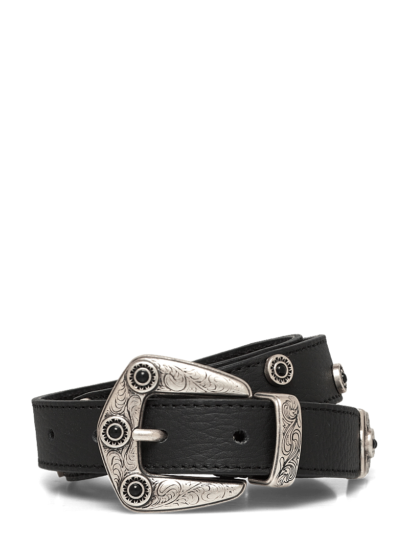 Cala Jade - Stud Belt, Black Silver, 95 - vardagsskärp - black silver - 0