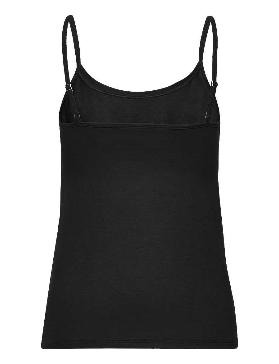 Calida - Natural Comfort Spaghetti top - tanktops - black - 2