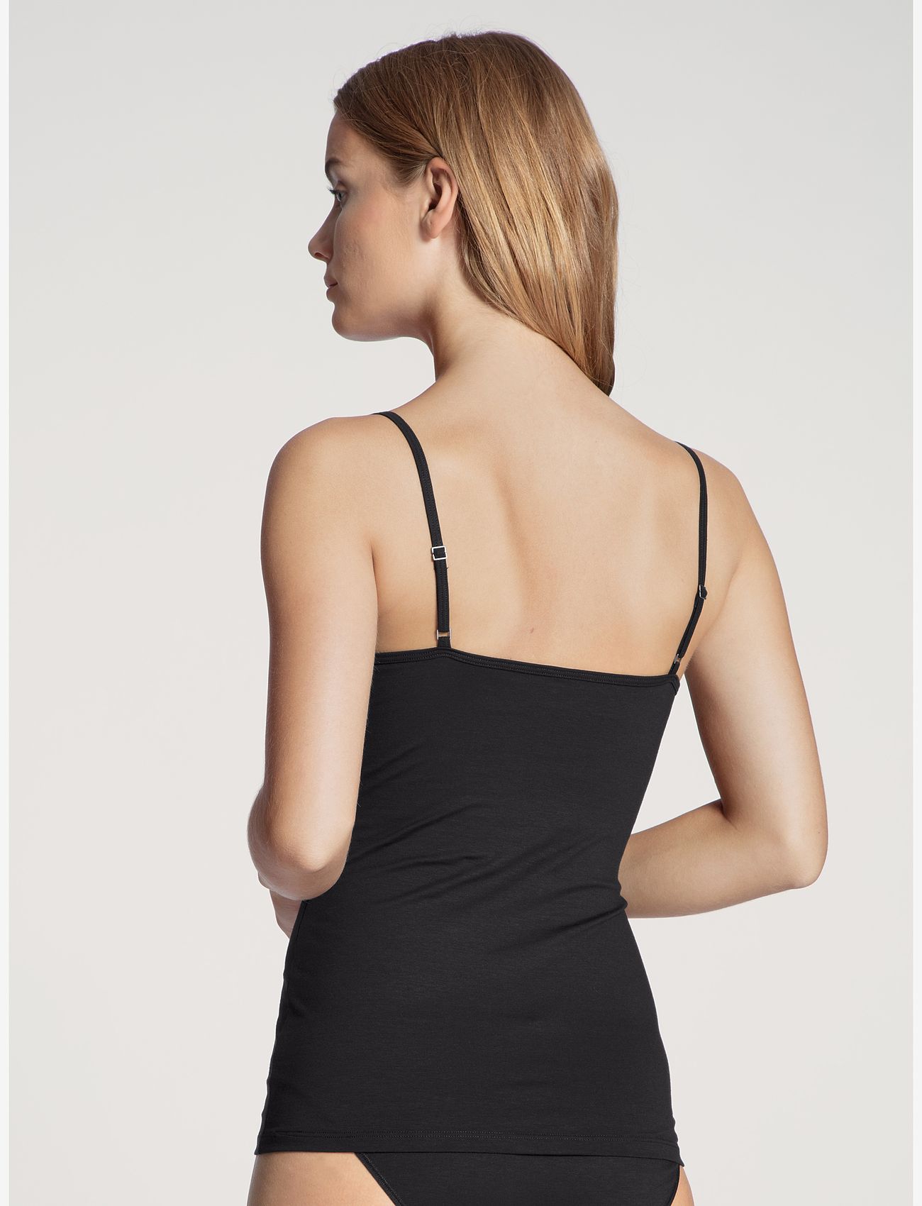 Calida - Natural Comfort  Spaghetti top - topy bez rękawów - black - 0