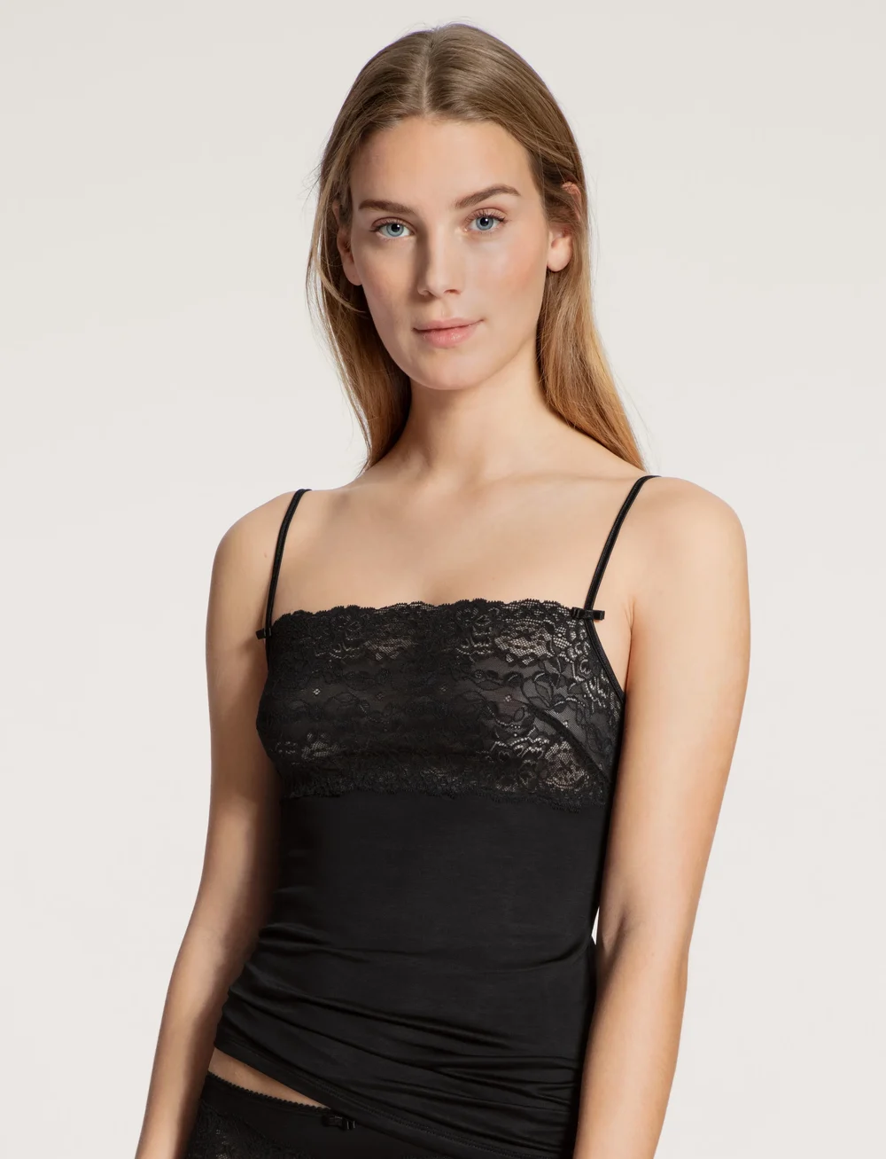 Calida - Sensual Secrets Spaghetti top - hihattomat topit - black - 0