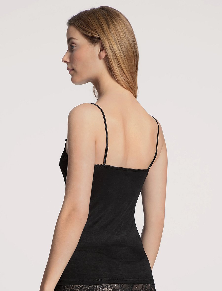 Calida - Sensual Secrets Spaghetti top - Ärmellose tops - black - 5