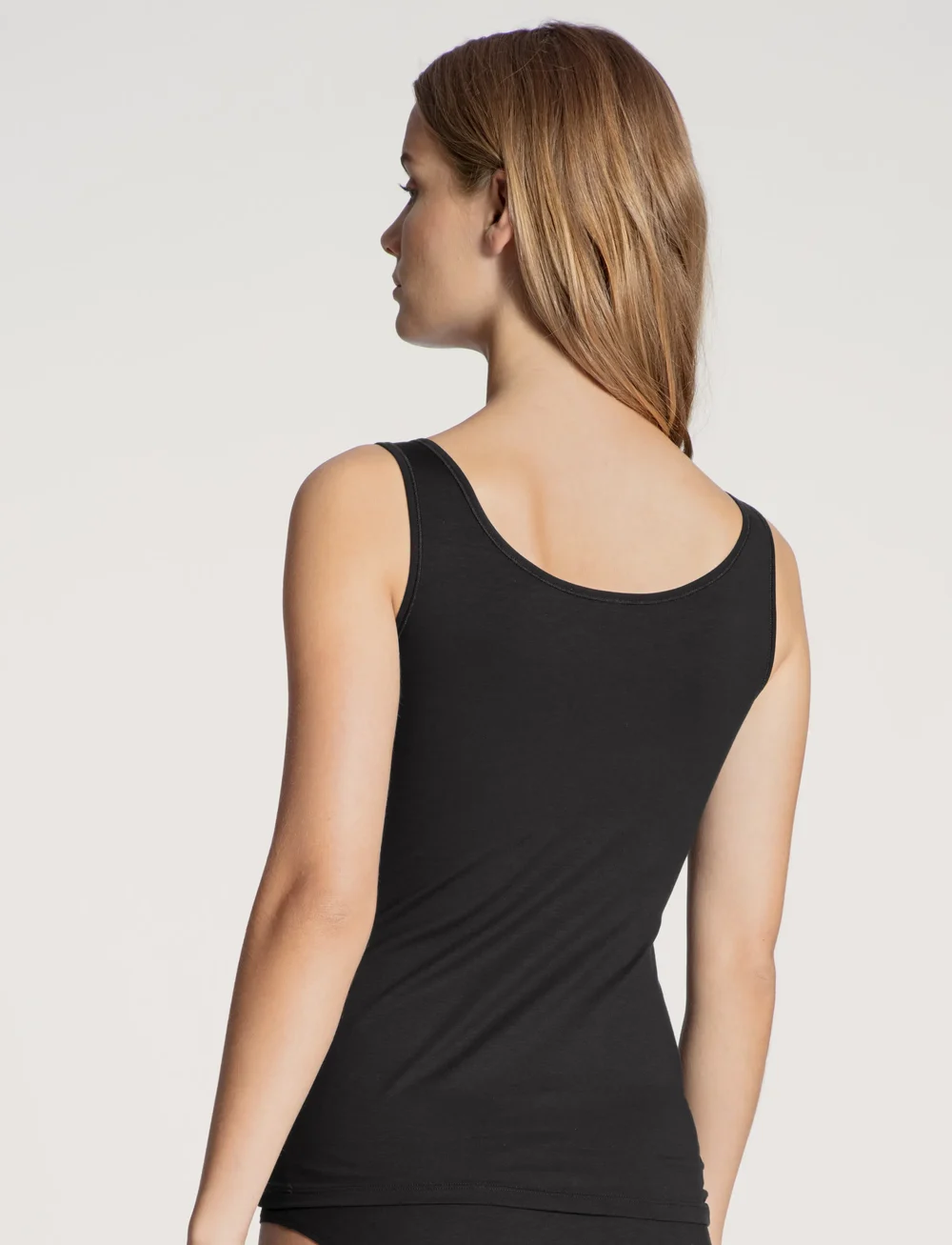 Calida - Natural Comfort Tank top - tanktops - black - 5