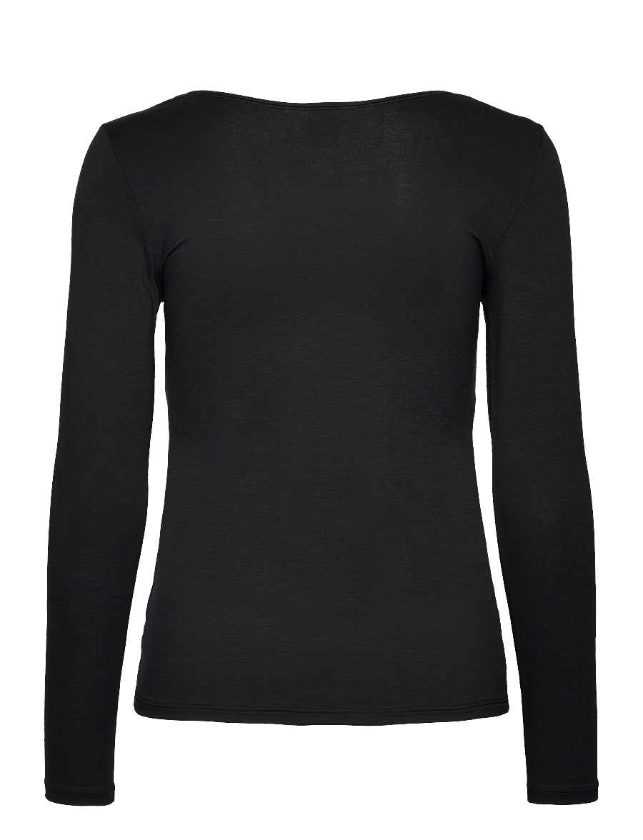 Calida - Natural Comfort Top long-sleeve - langærmede toppe - black - 2