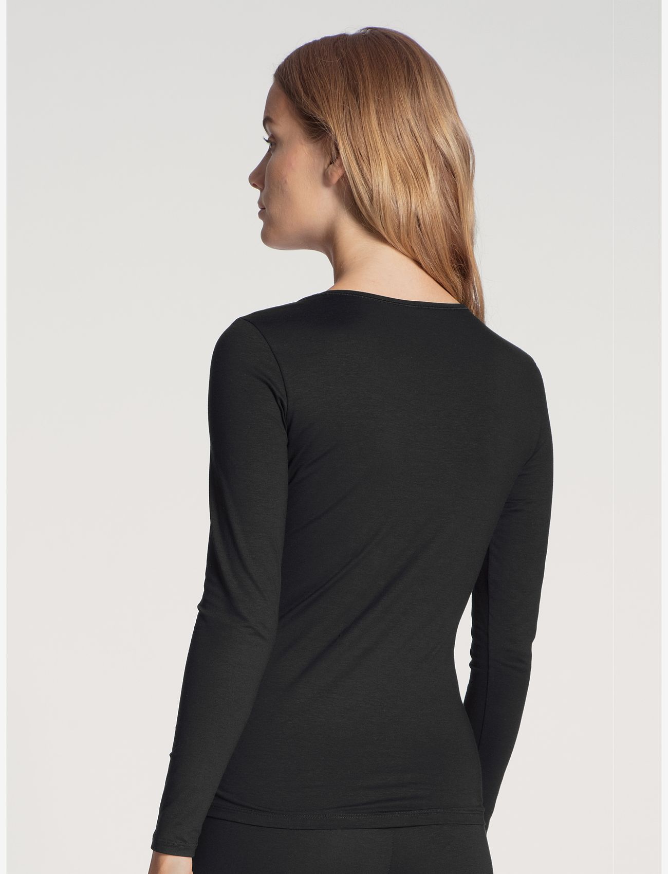 Calida - Natural Comfort  Top long-sleeve - langärmlige tops - black - 3