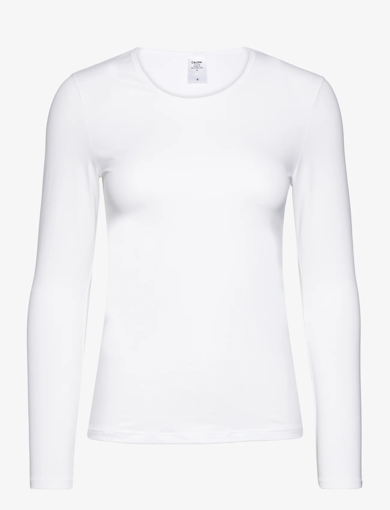 Calida - Natural Comfort  Top long-sleeve - långärmade toppar - white - 0