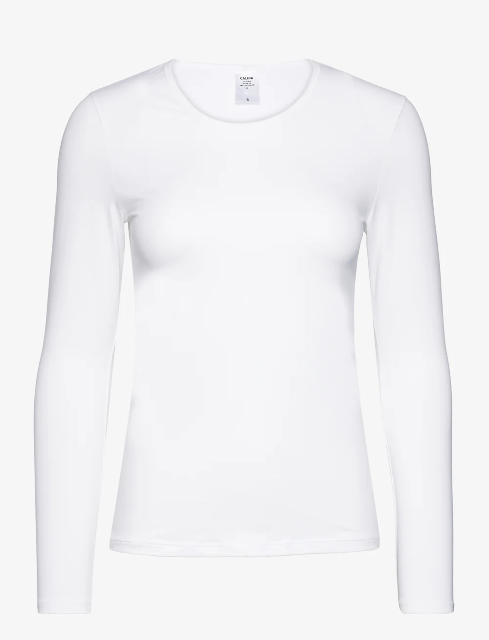 Calida - Natural Comfort Top long-sleeve - långärmade toppar - white - 0